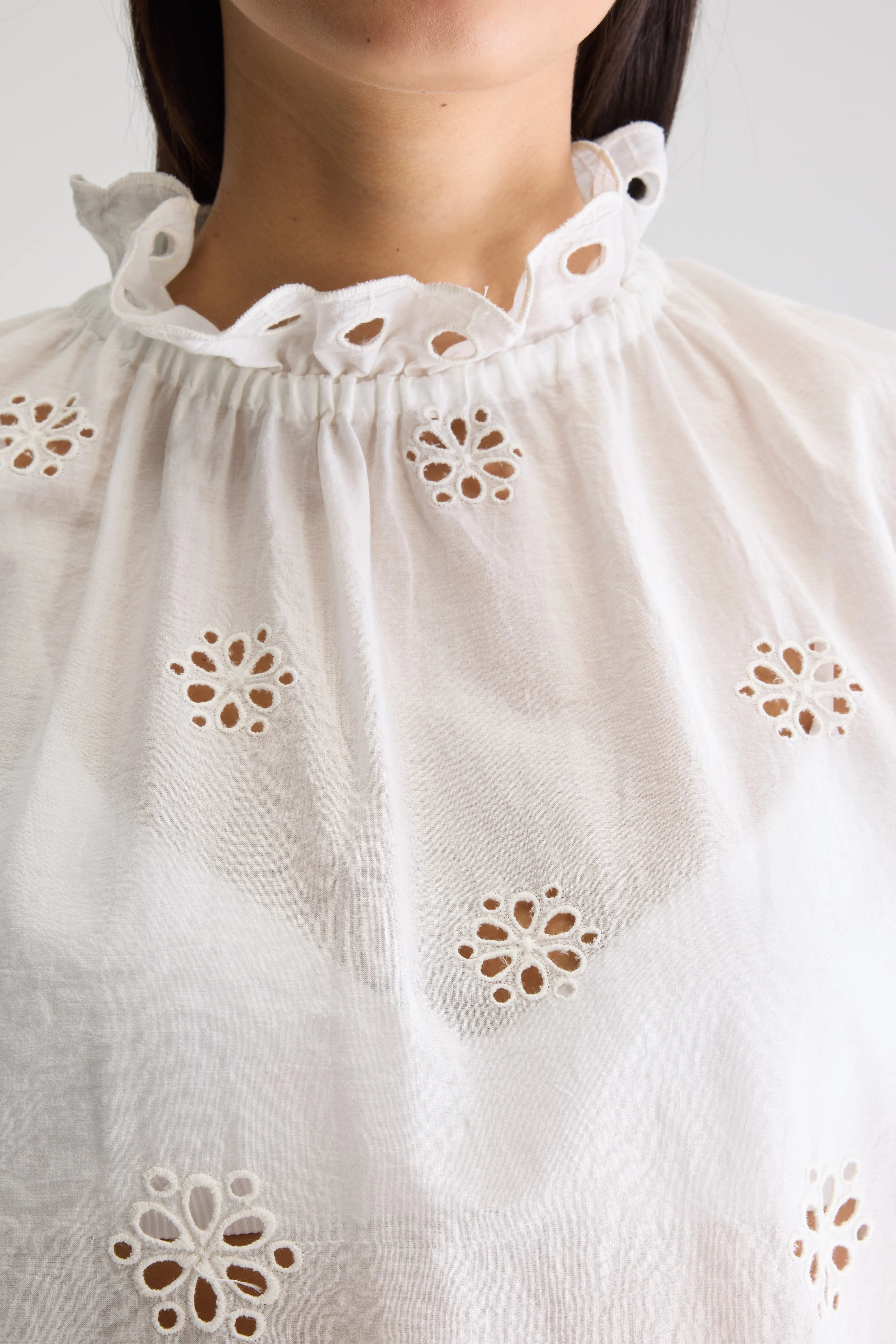 Darlene blouse met korte mouwen (251 / W / WHITE)