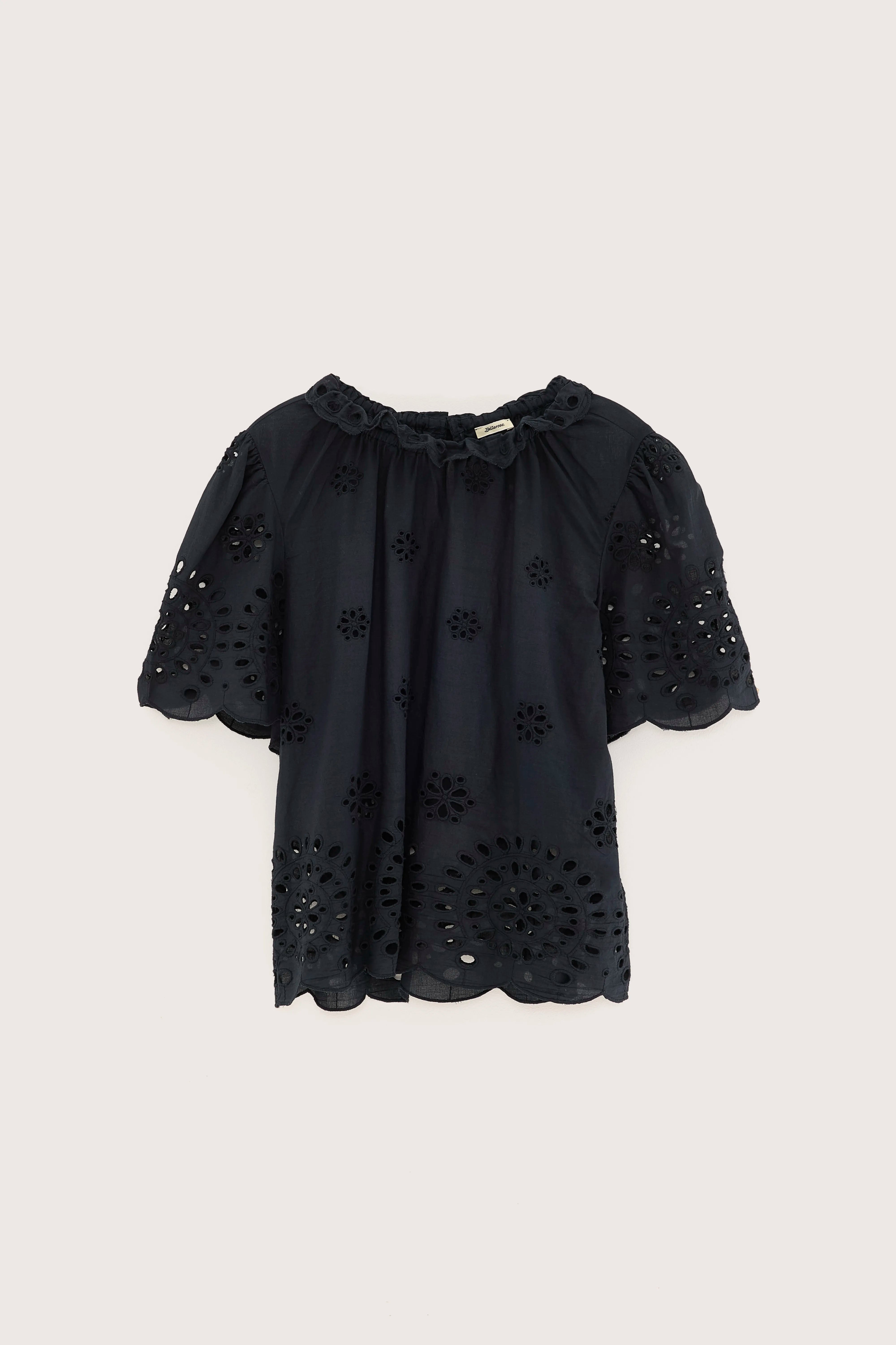 Darlene blouse met korte mouwen (251 / W / BLACK BEAUTY)