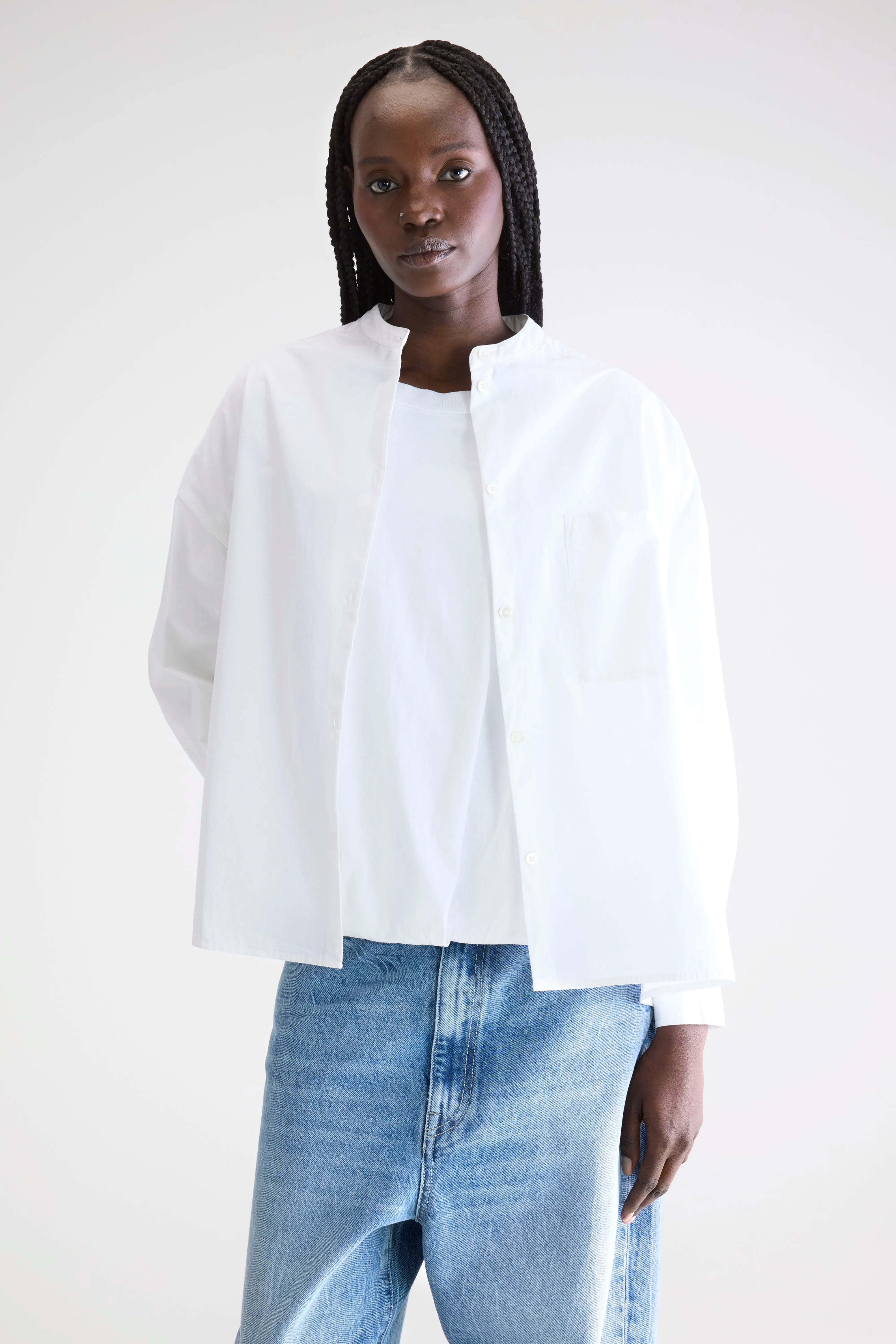 Gorky Poplin Shirt - White For Women | Bellerose