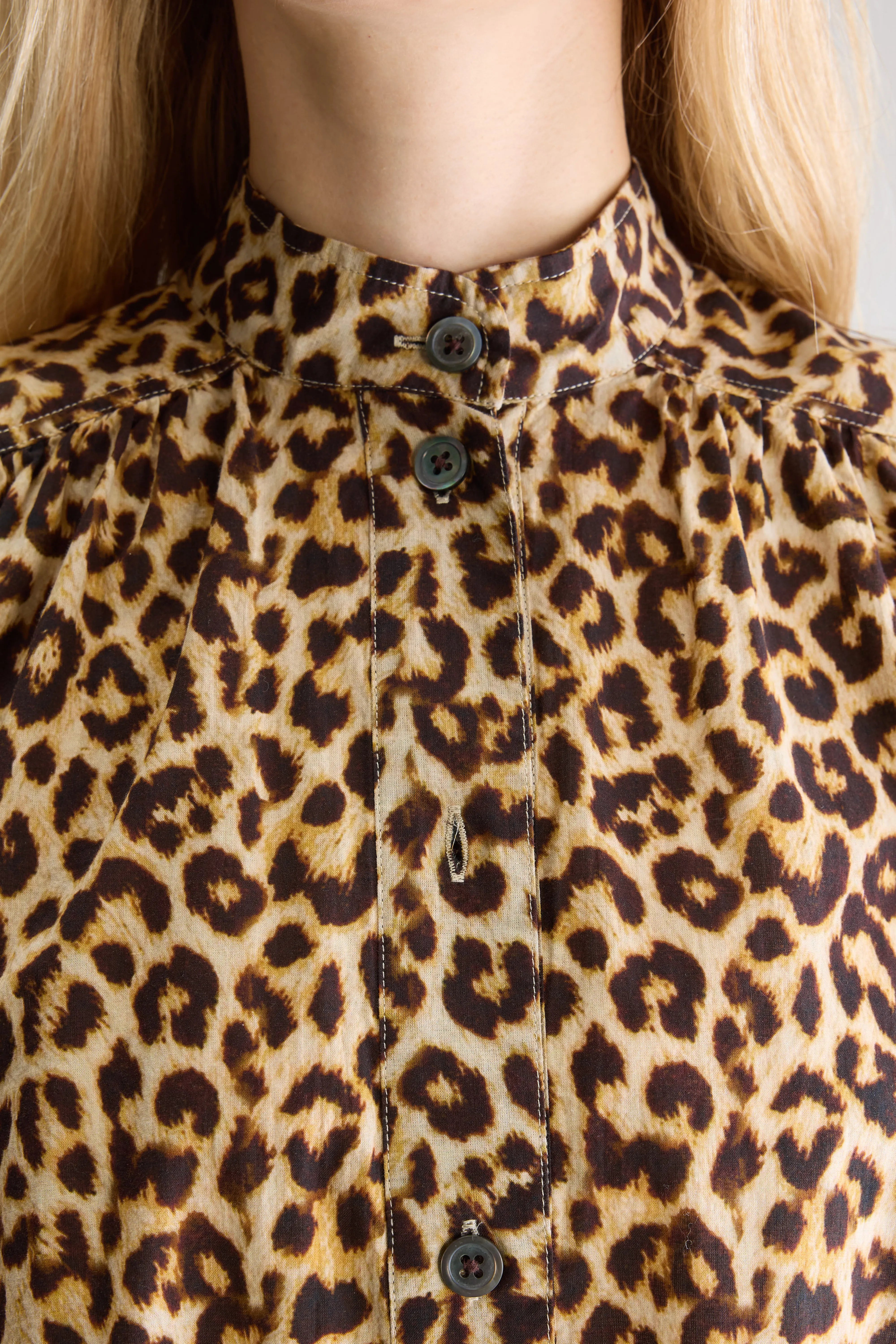 Blouse À Manches Courtes Pear - Antique gold / Ivory / Mokka Pour Femme | Bellerose