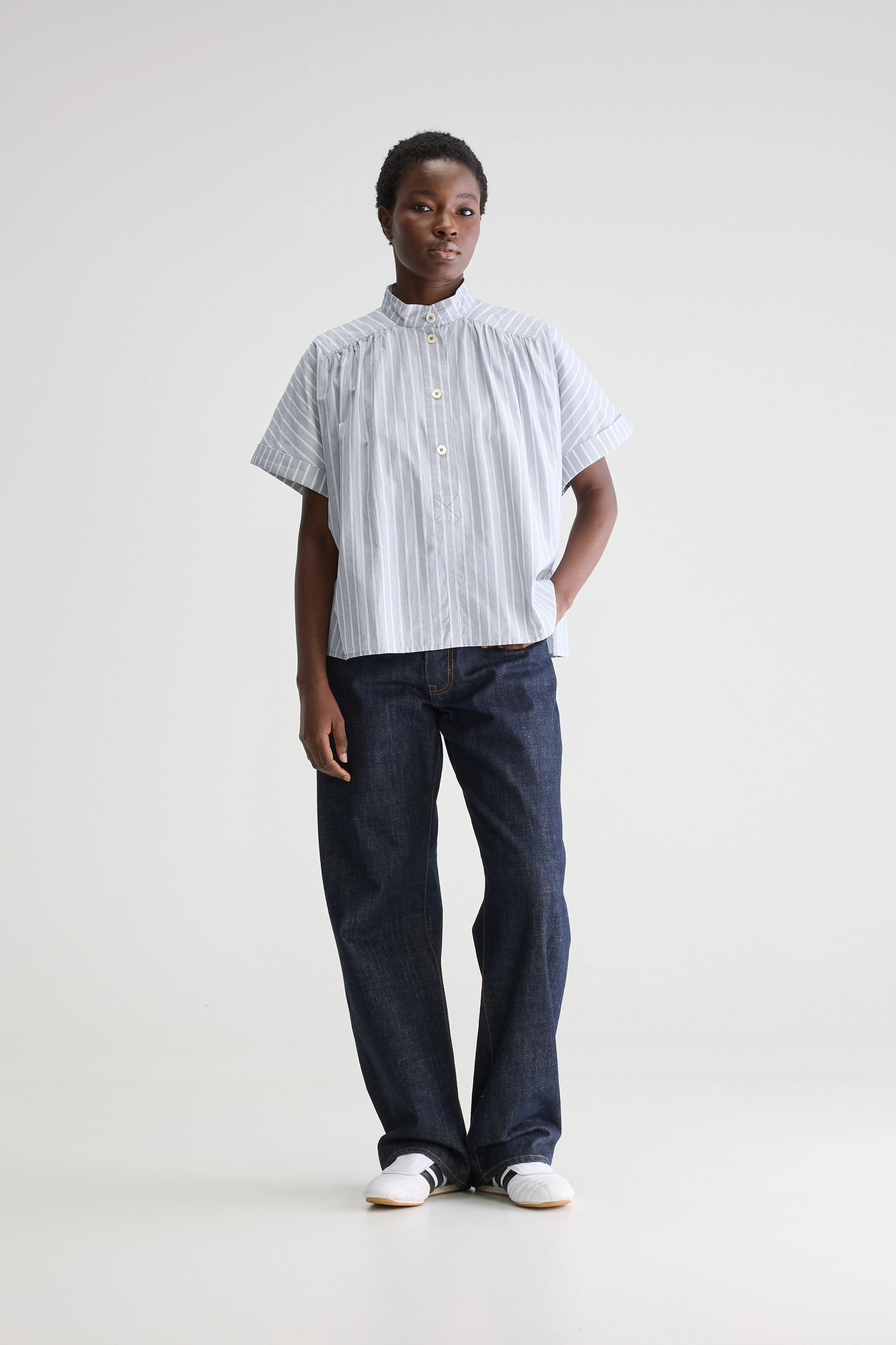 Blouse Manches Courtes Pear - Beton / Off white Pour Femme | Bellerose