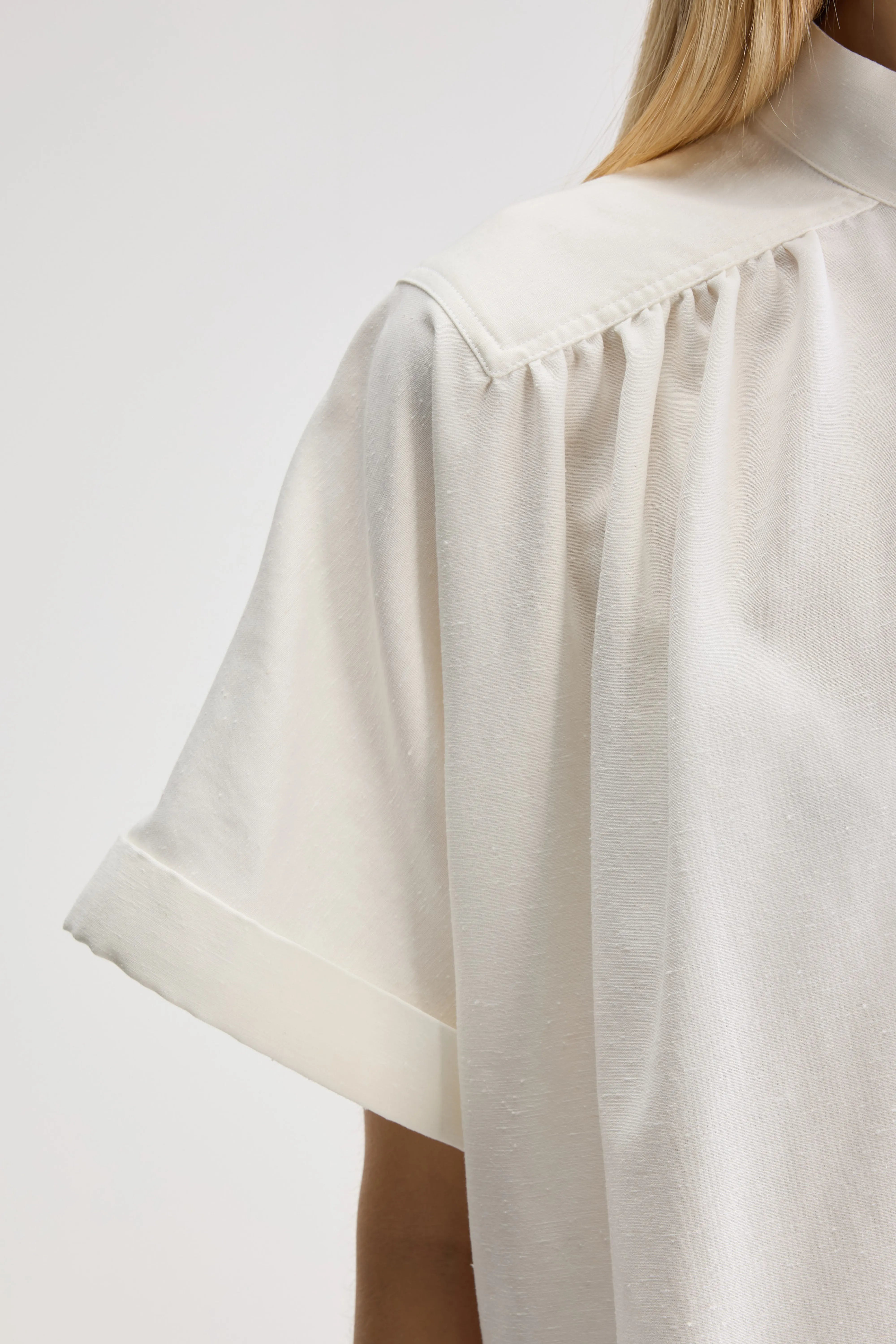 Pear blouse met korte mouwen (251 / W / WHITE)