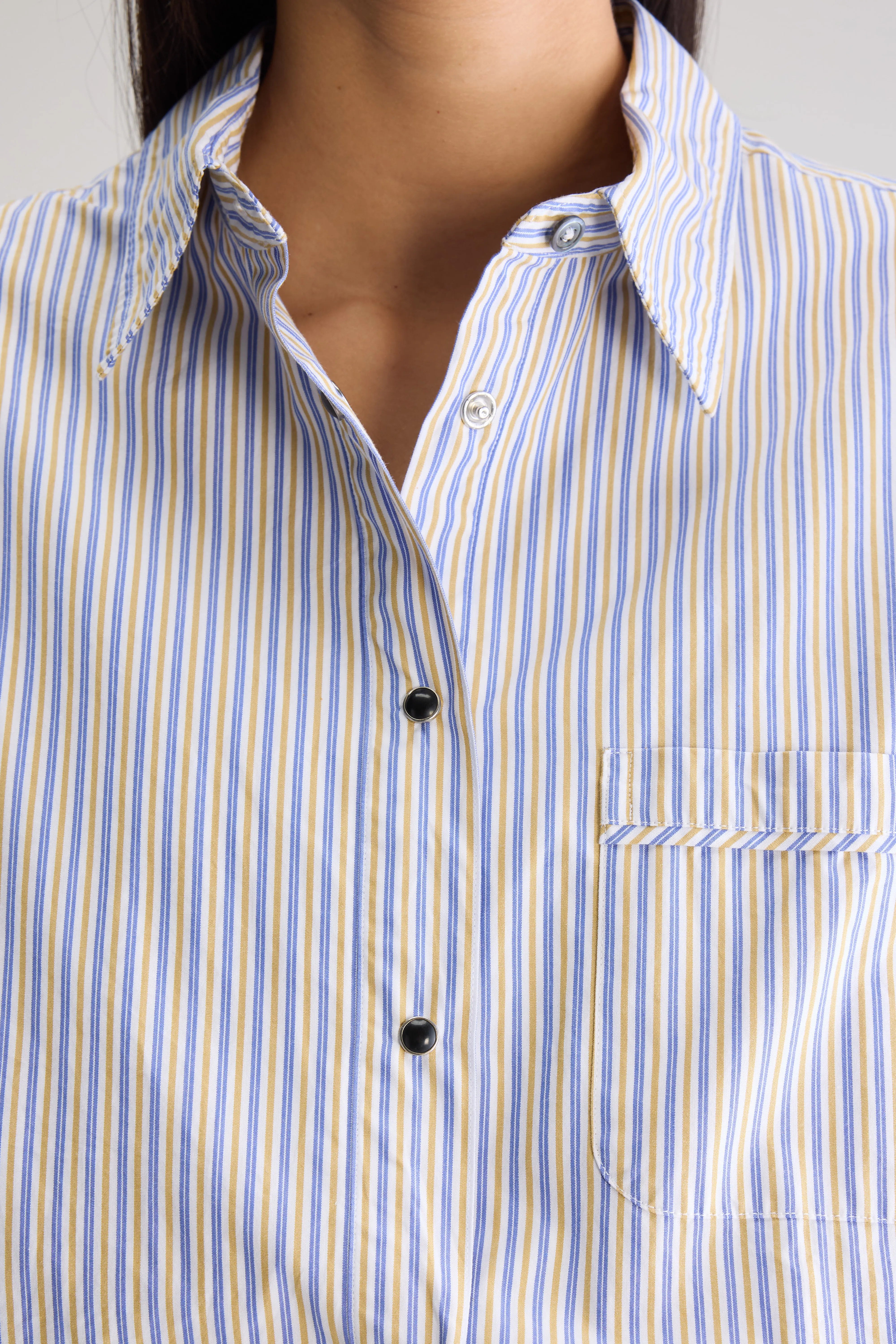 Greg cropped shirt (251 / W / STRIPE Q)