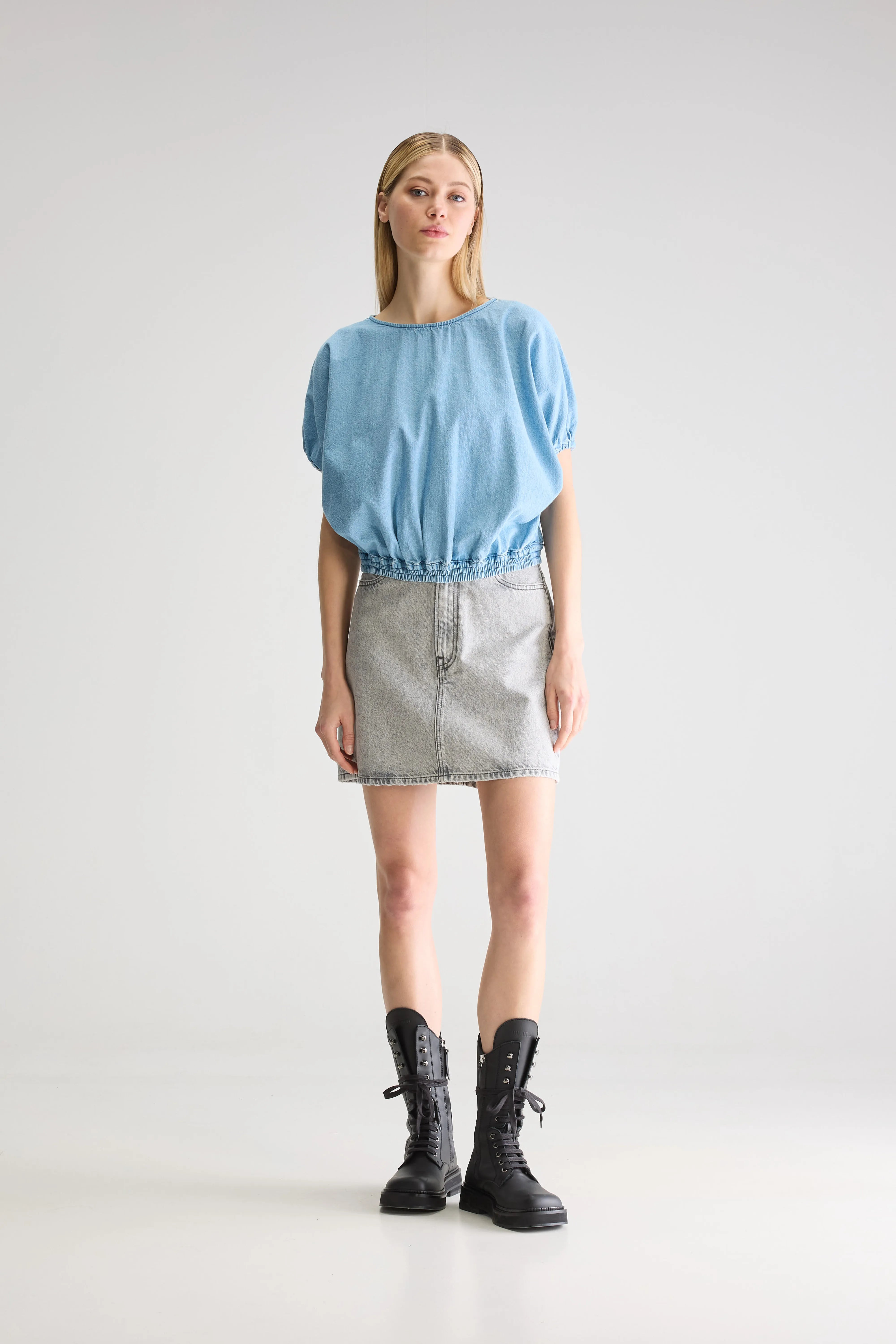 Blouse En Denim Wilma - Lt blue bleach Pour Femme | Bellerose
