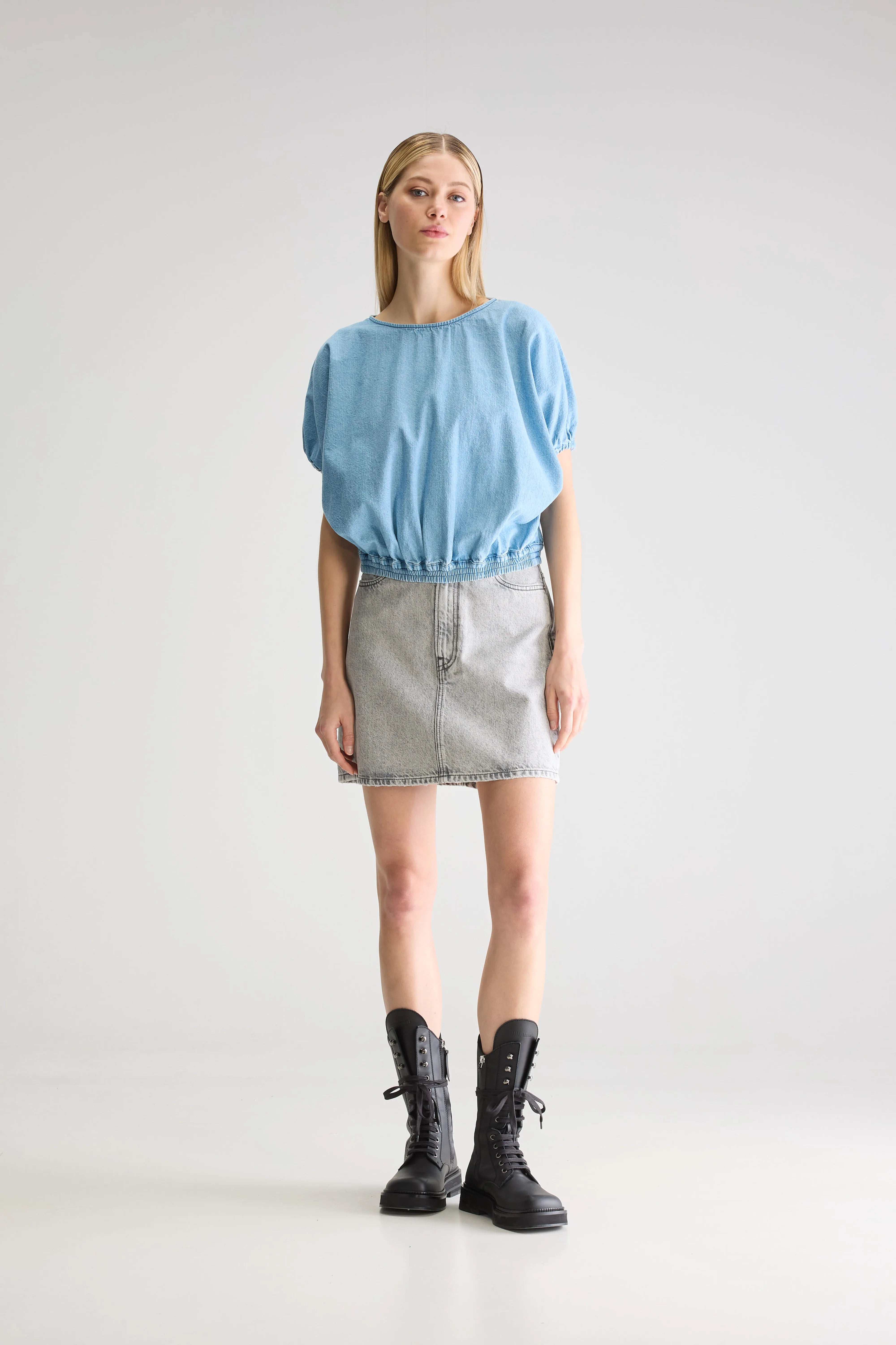 Blouse en denim Wilma (251 / W / LT BLUE BLEACH)