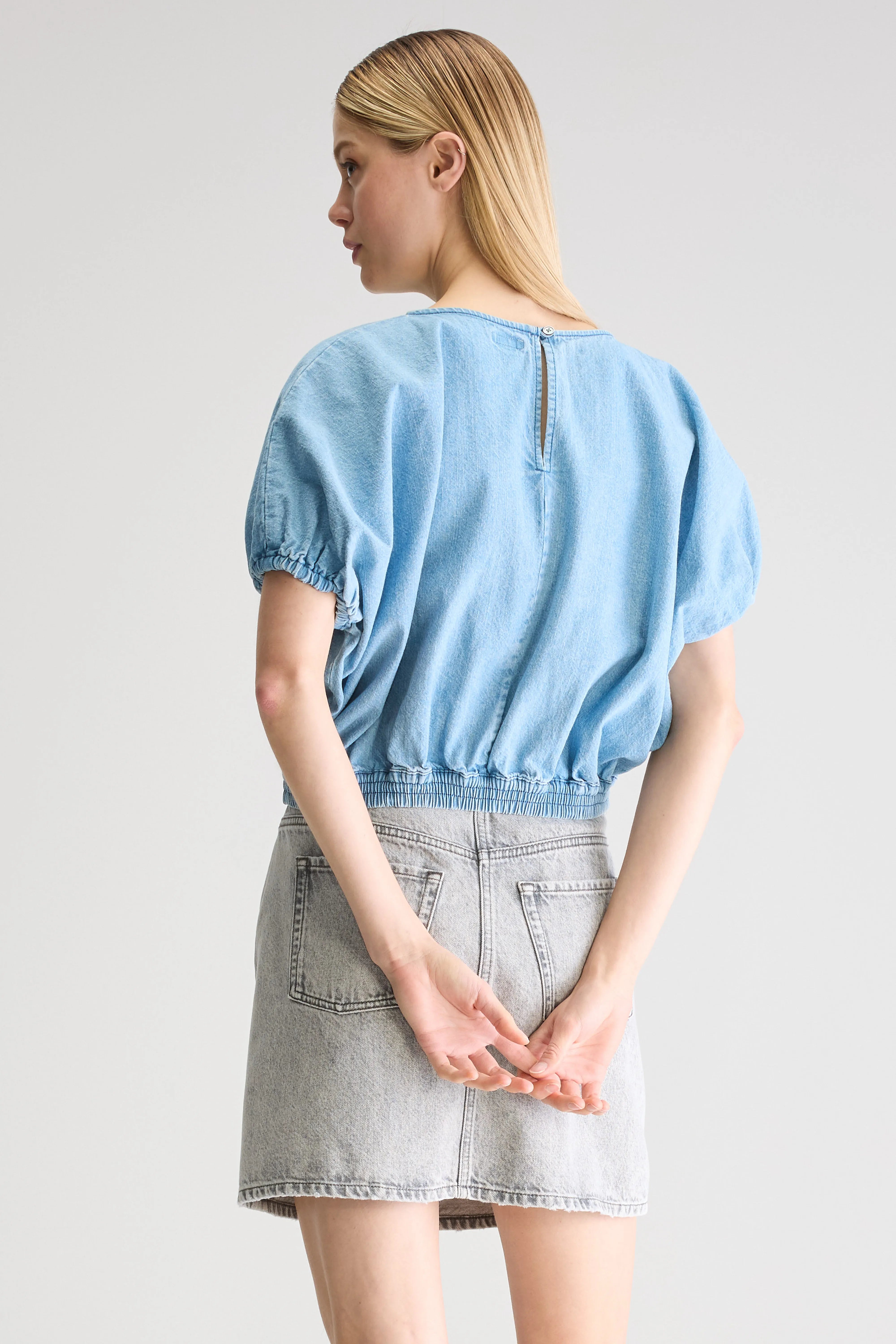 Blouse en denim Wilma (251 / W / LT BLUE BLEACH)