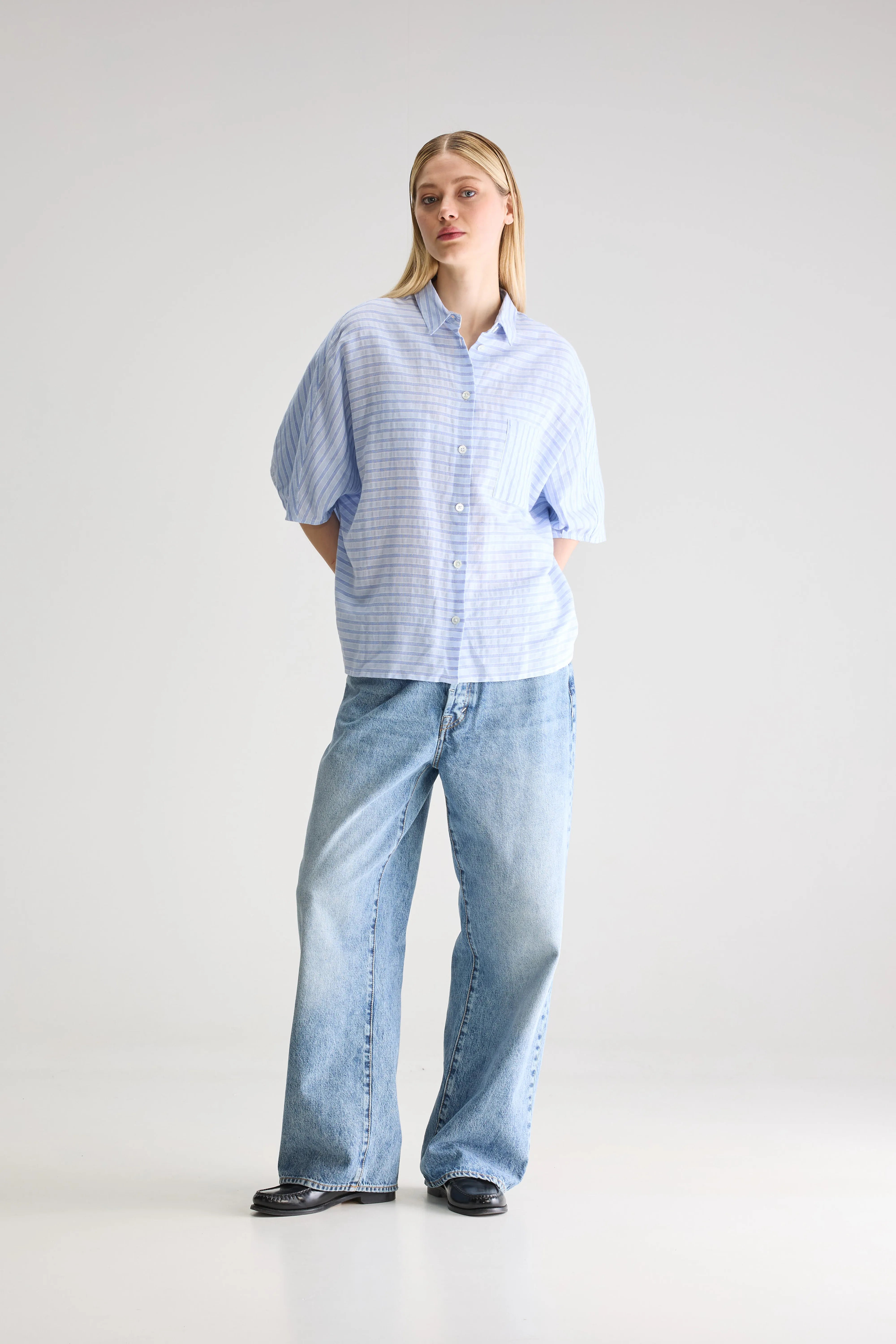 Blouse Rayée Jessie - Iris bloom / Sky Pour Femme | Bellerose