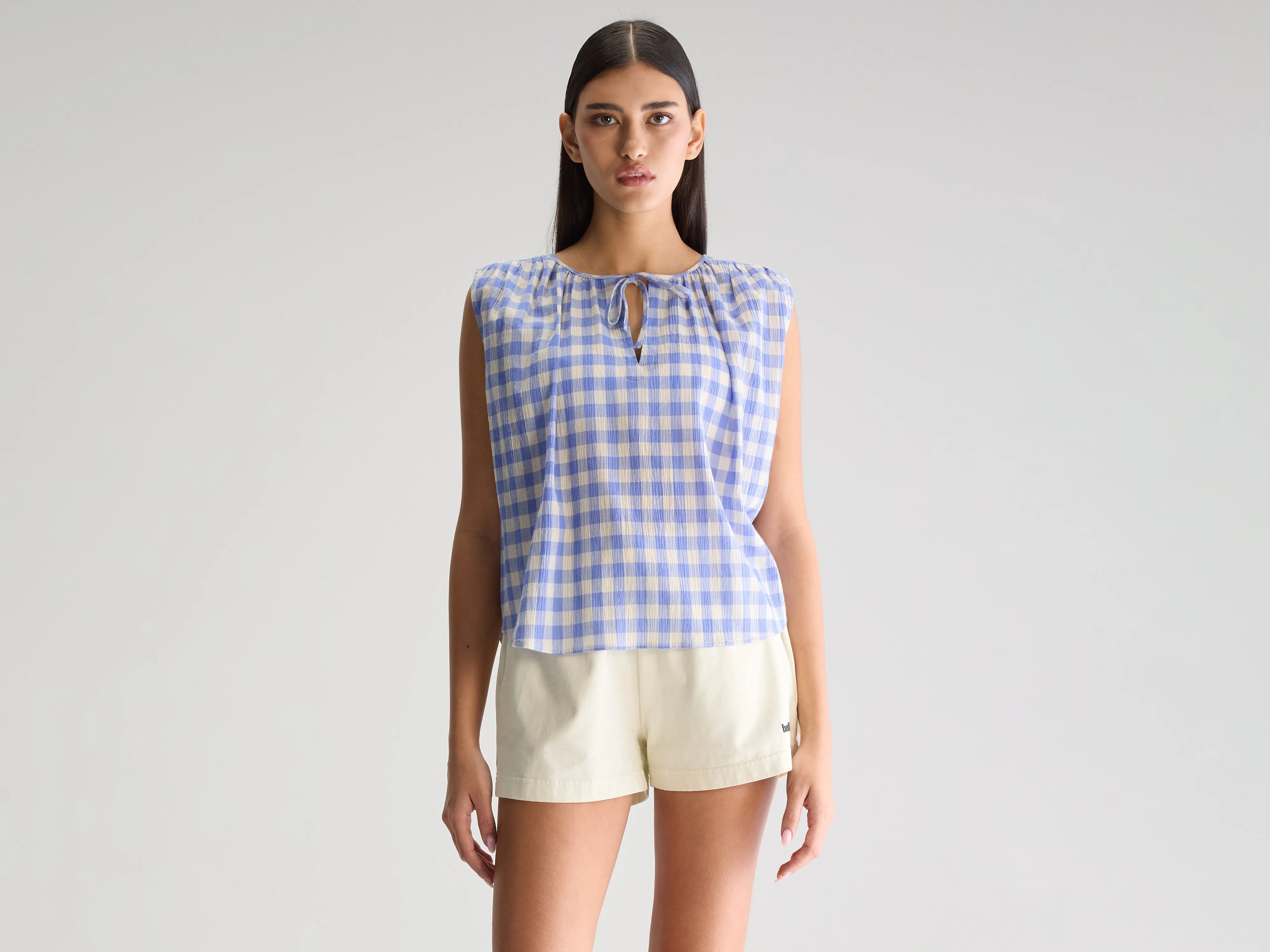 Halison sleeveless blouse (251 / W / CHECK B)