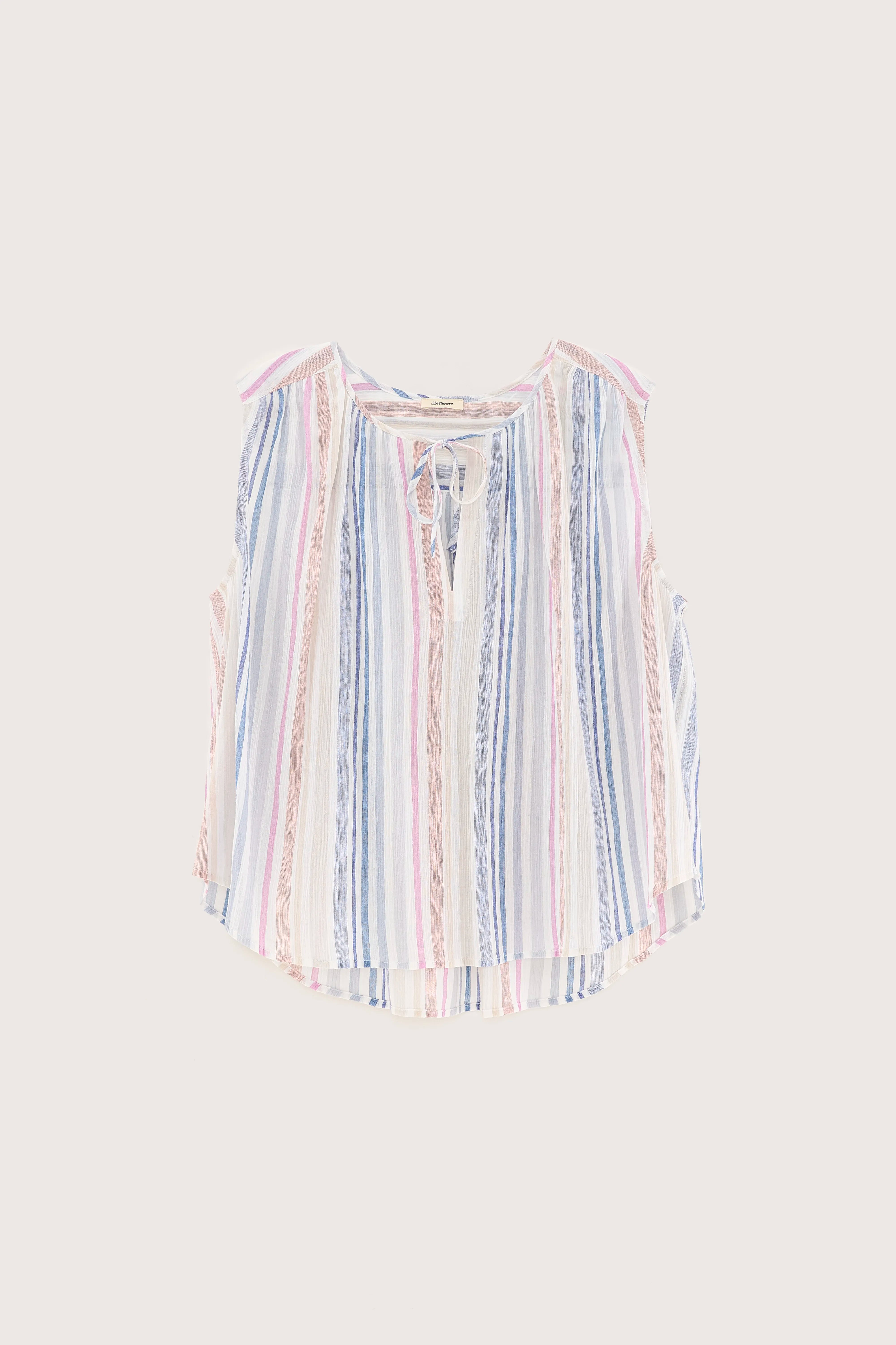 Halison sleeveless blouse (251 / W / STRIPE B)