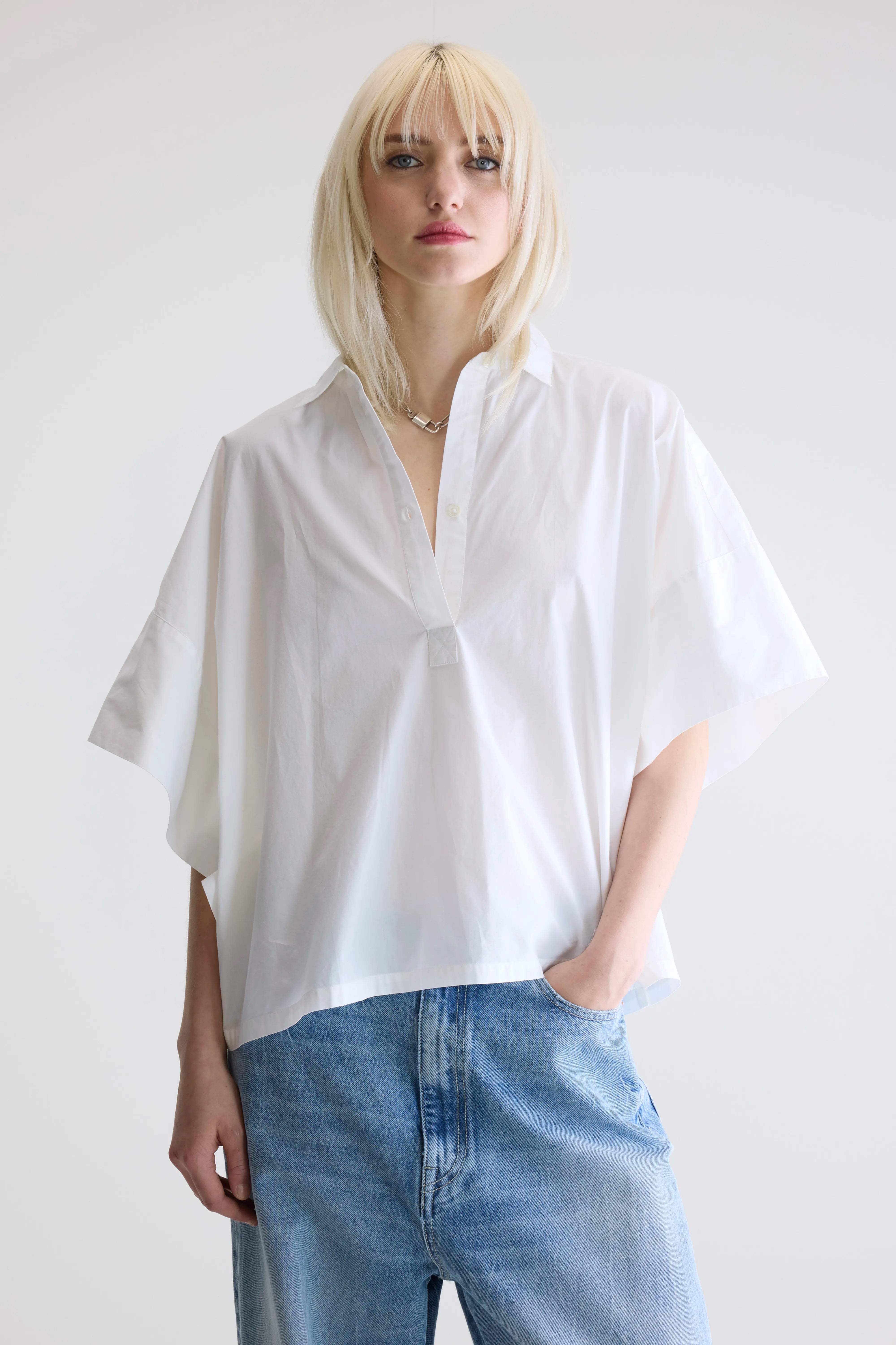 Chemise À Manches Courtes Cairn - White Pour Femme | Bellerose