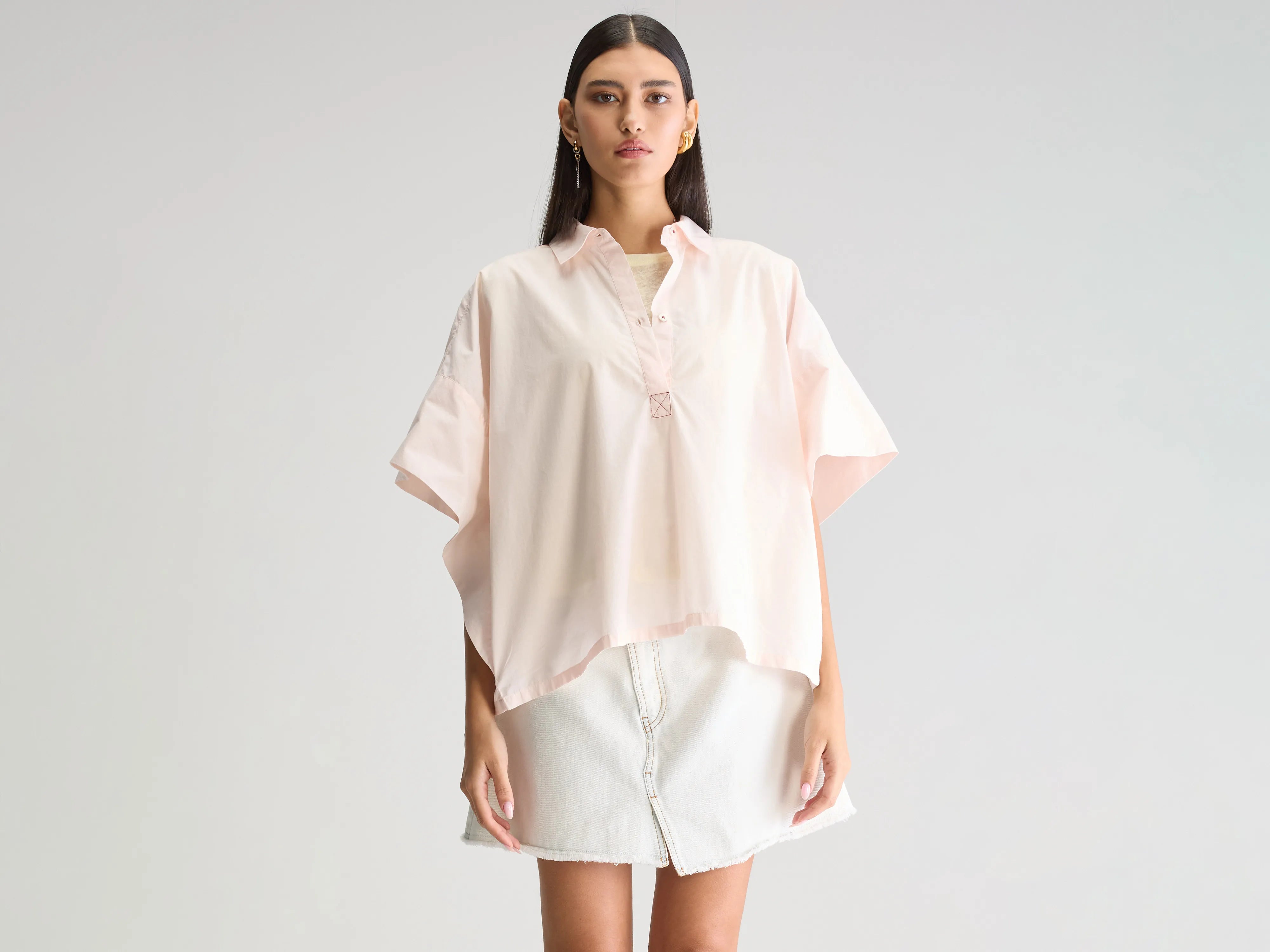 Cairn short-sleeve shirt (251 / W / BALLERINE)