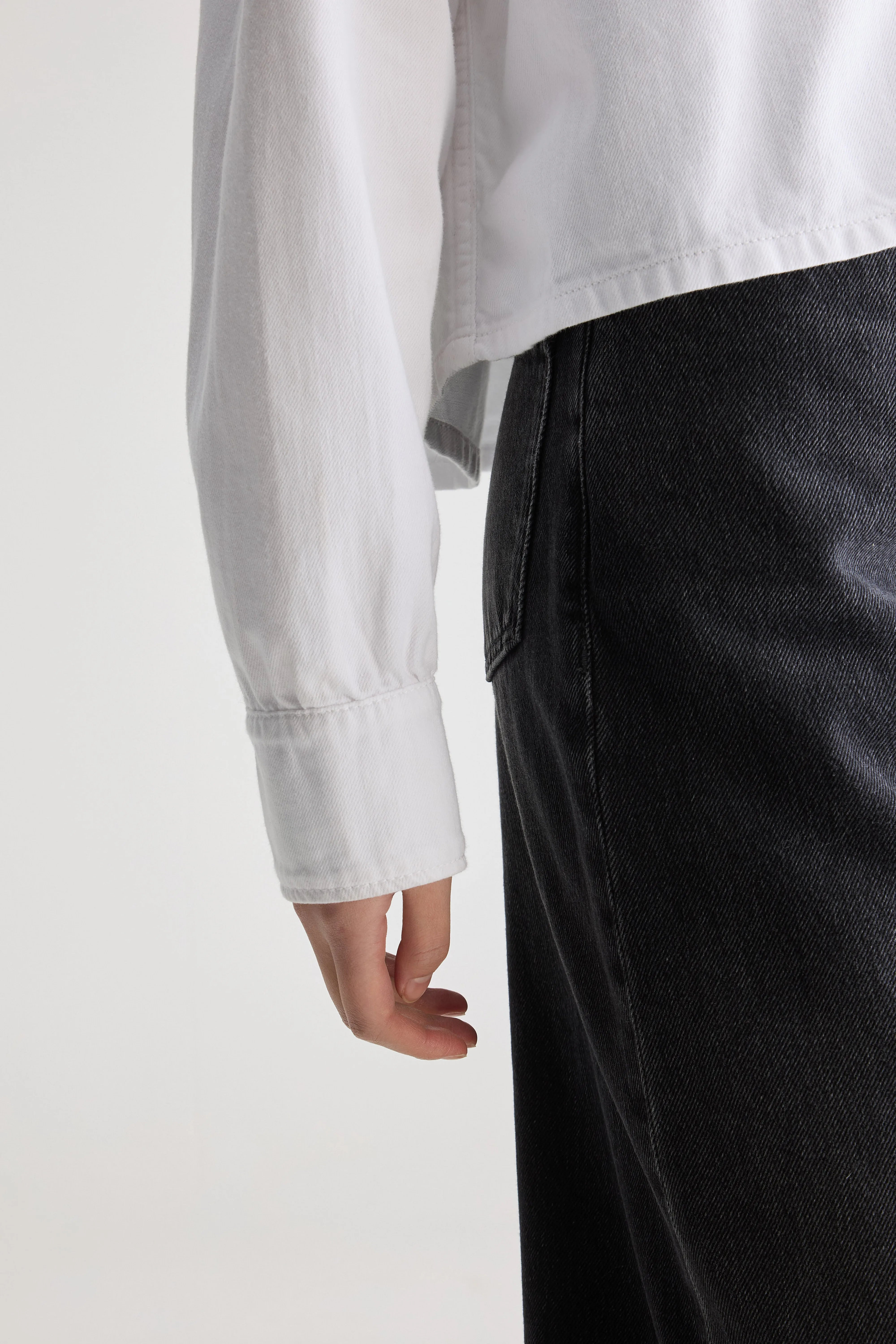 Polaris cropped denim hemd (251 / W / WHITE)