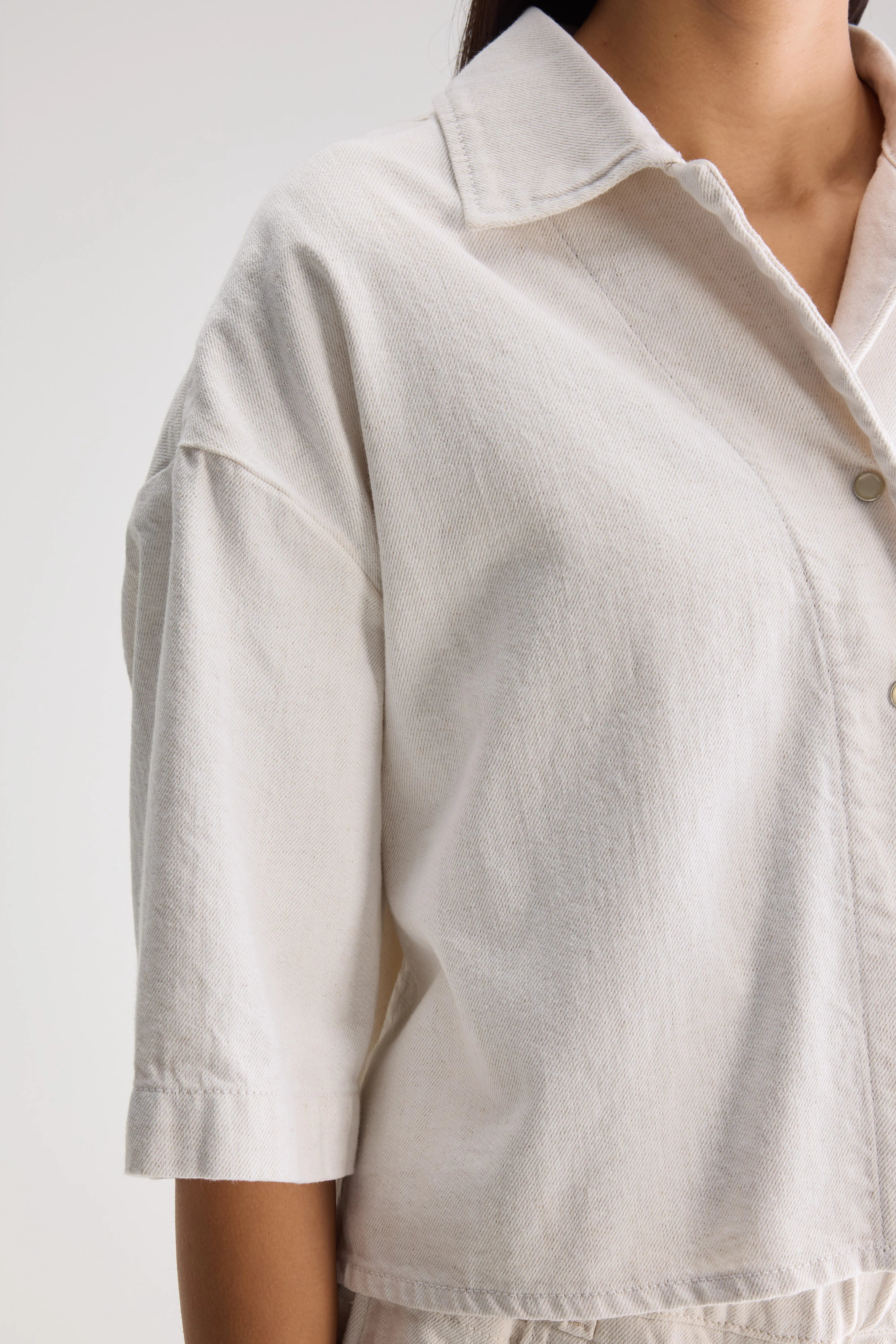 Chemise courte en denim Pool (251 / W / VINTAGE WHITE)