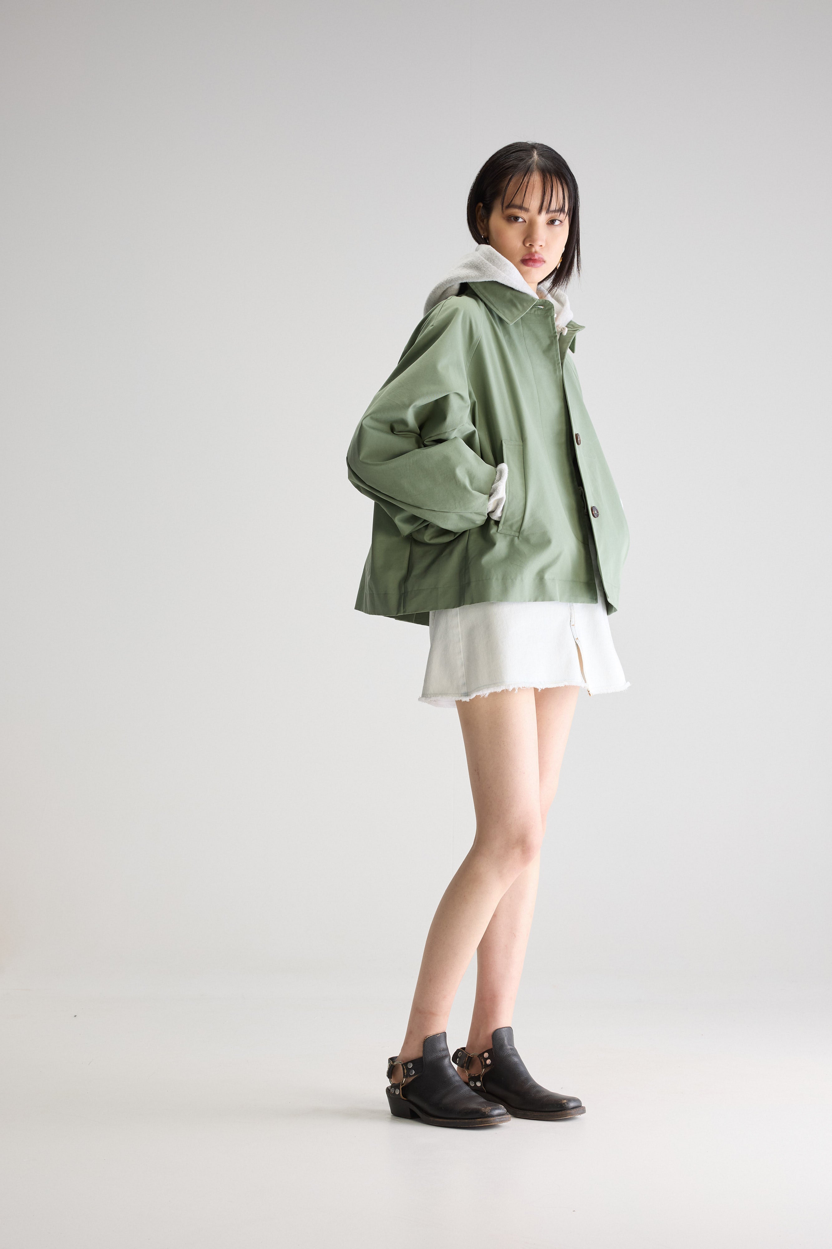 Jodie trench jacket (251 / W / EUCALYPTUS)