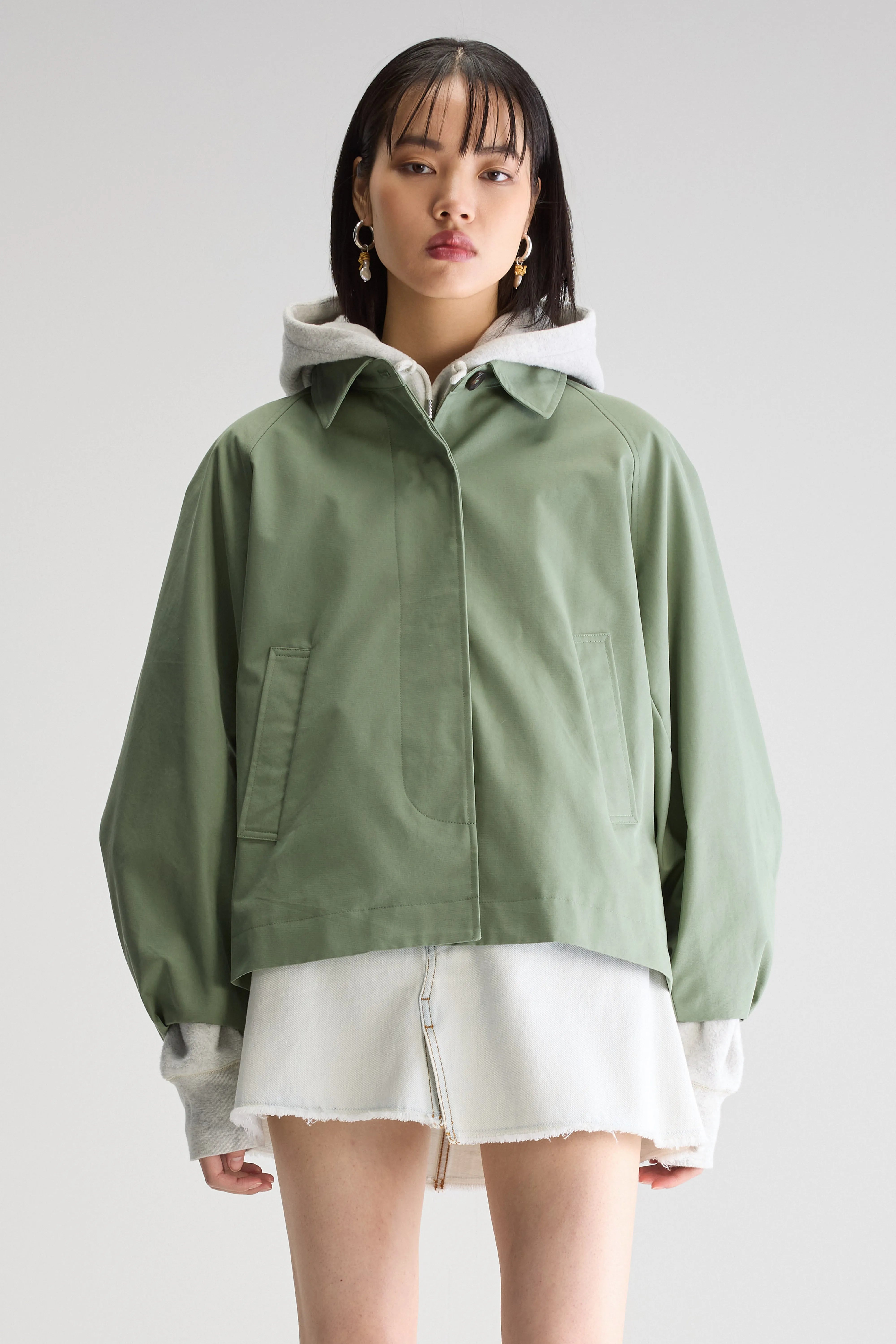 Jodie Trench Jacket - Eucalyptus For Women | Bellerose