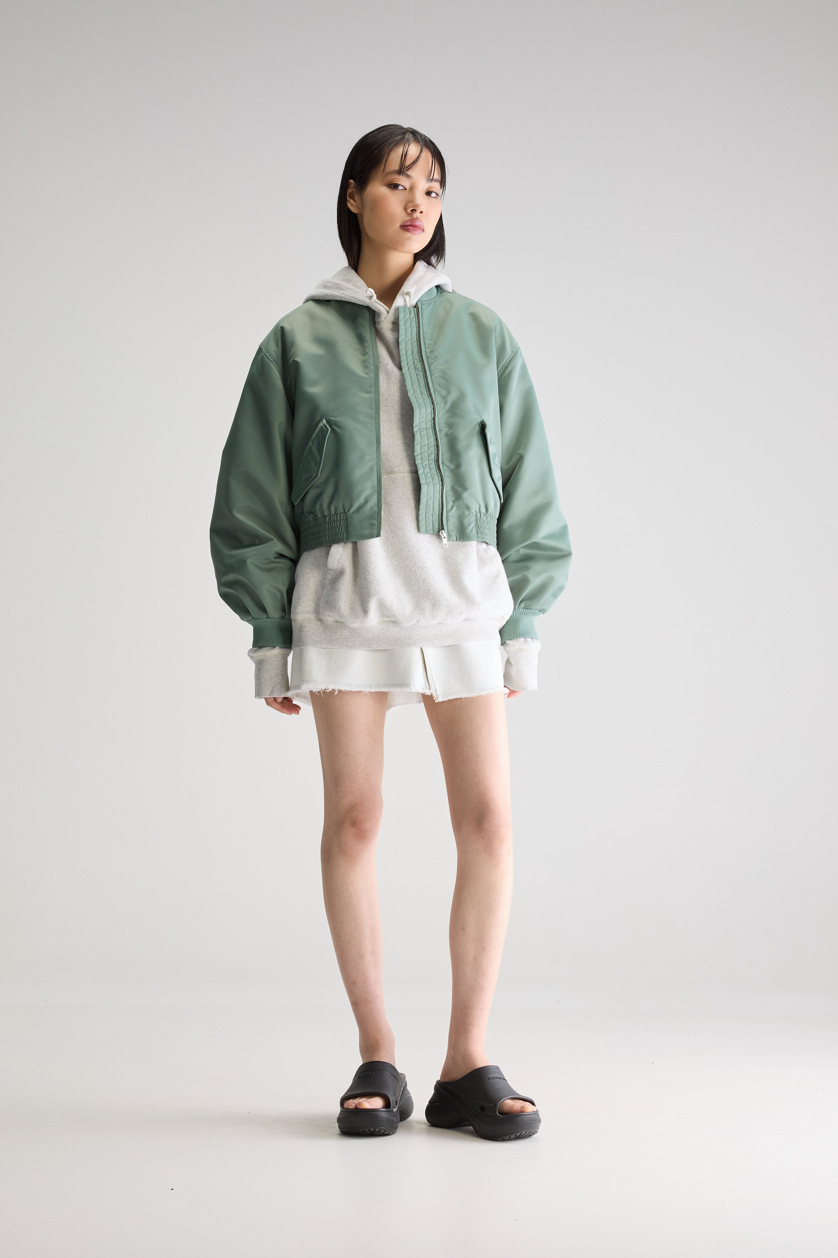 Hiko Bomber Jacket - Eucalyptus For Women | Bellerose