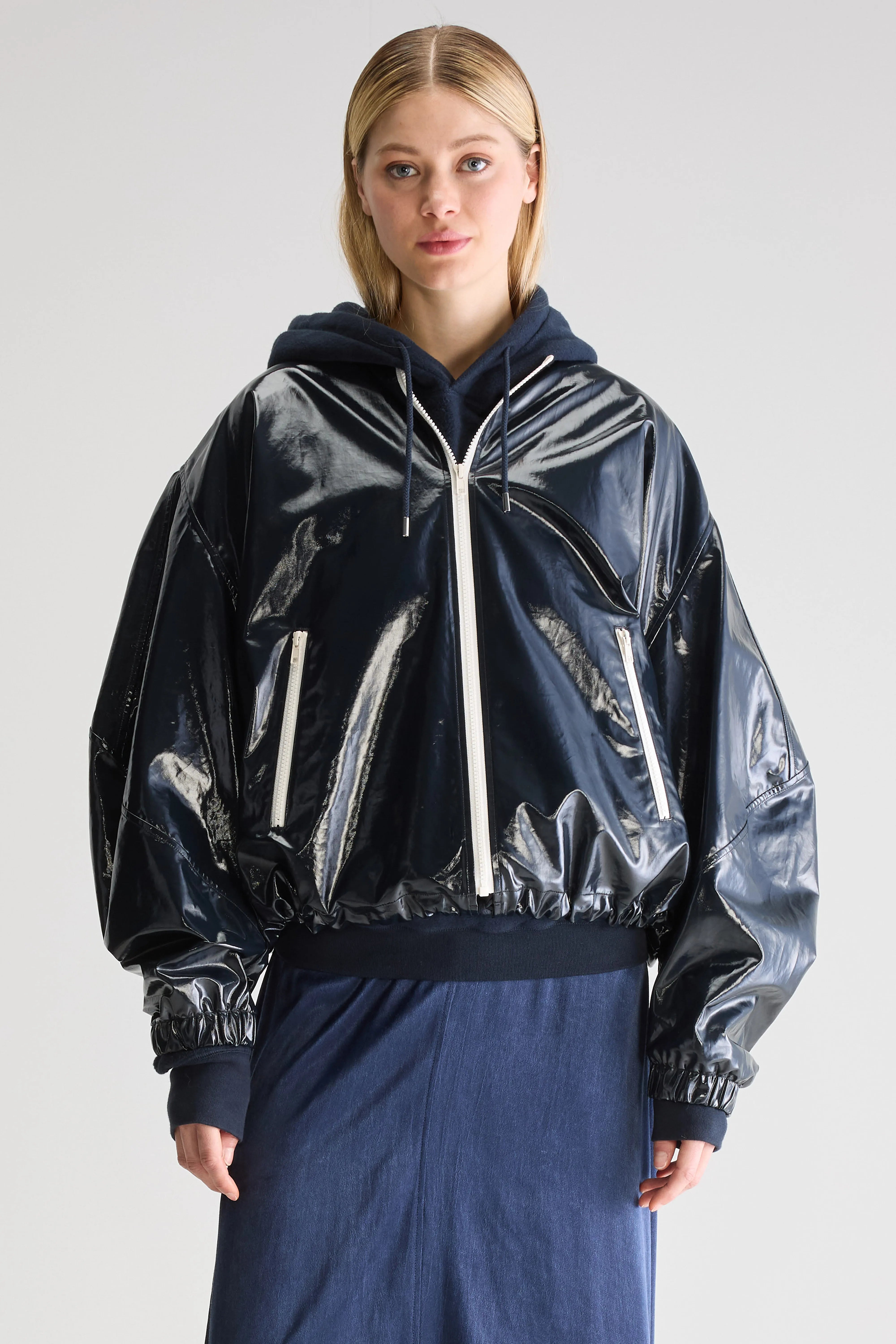 Helsink Glossy Jacket - Navy For Women | Bellerose