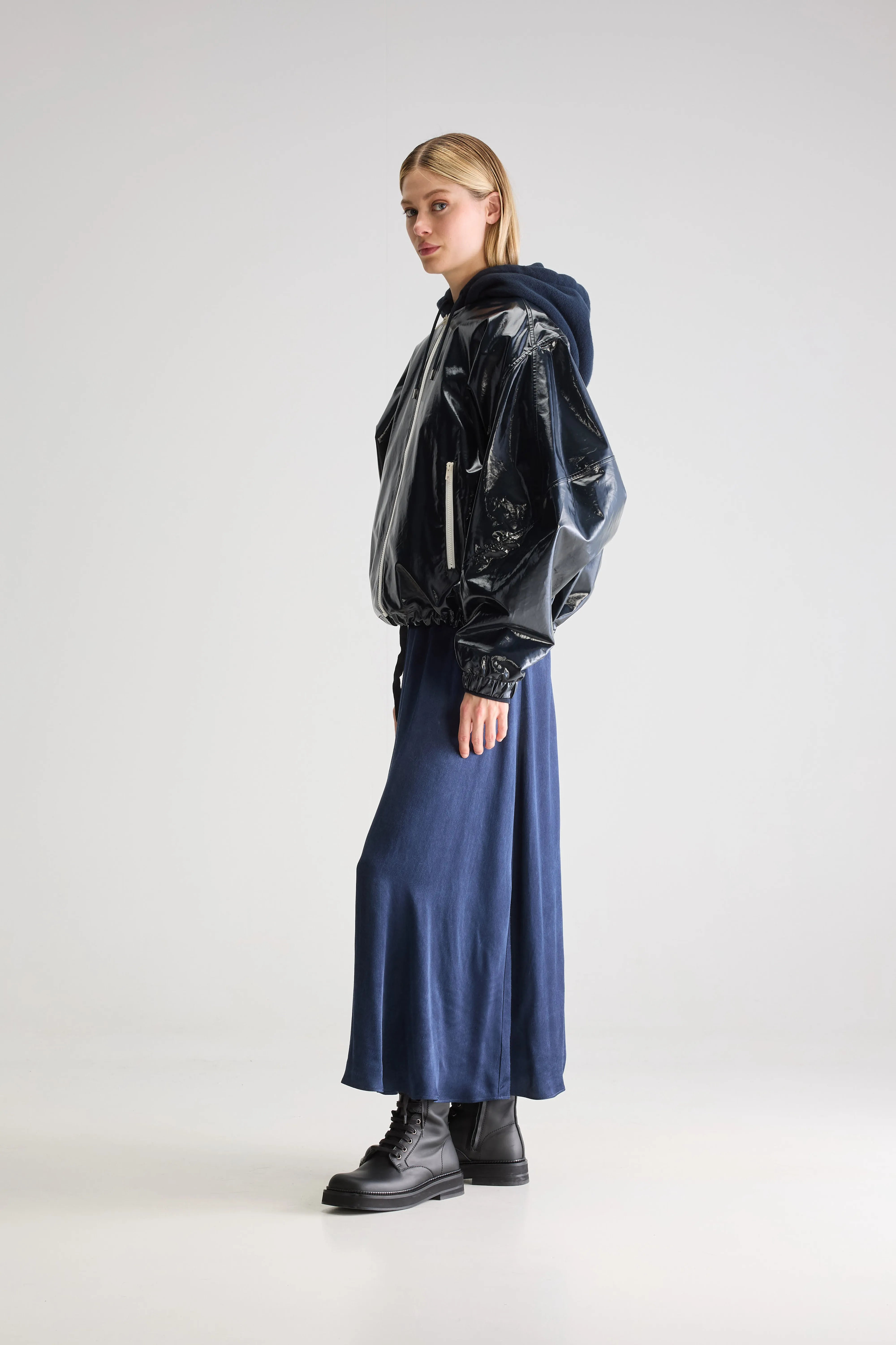 Helsink Glossy Jacket - Navy For Women | Bellerose