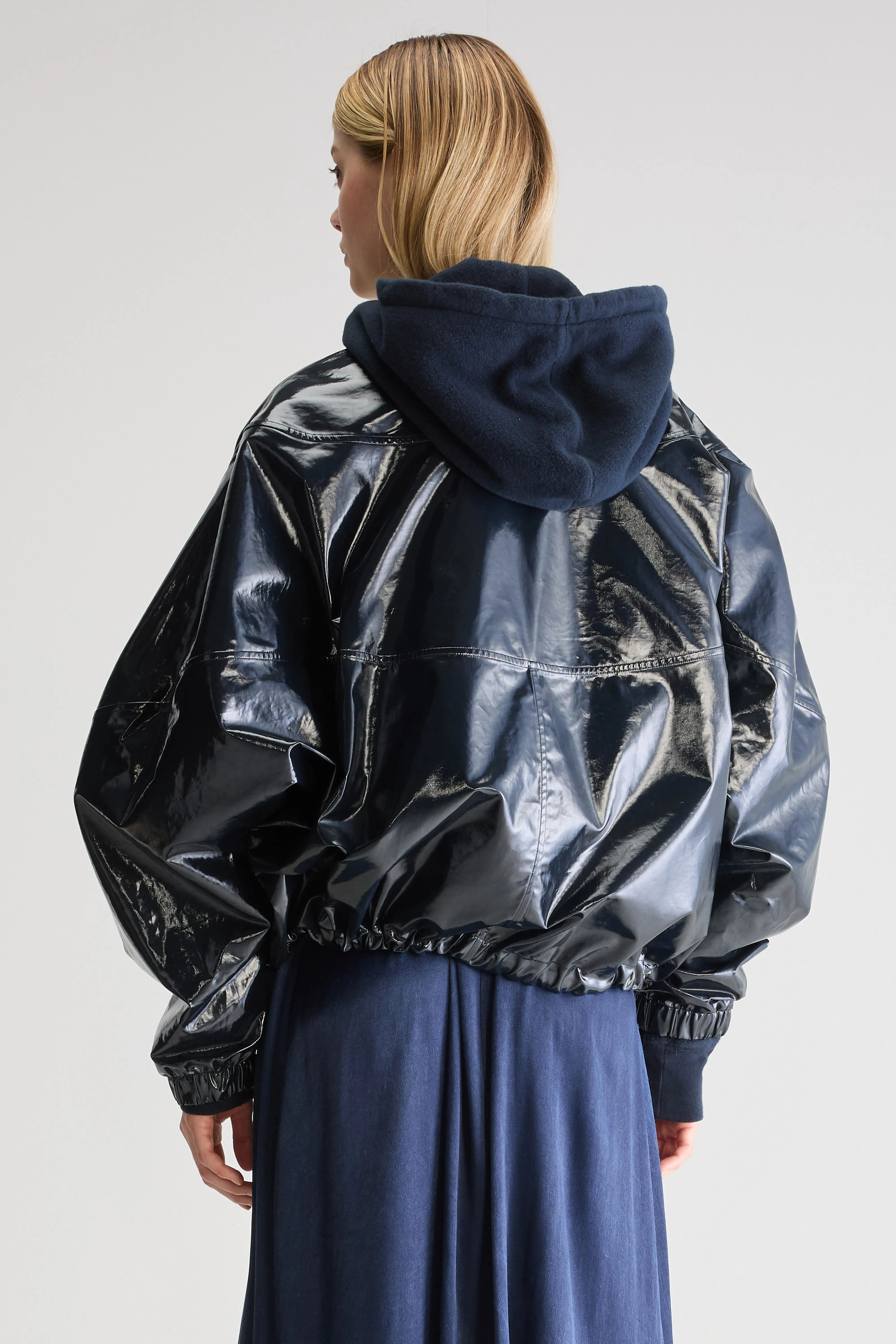 Helsink glossy jacket (251 / W / NAVY)