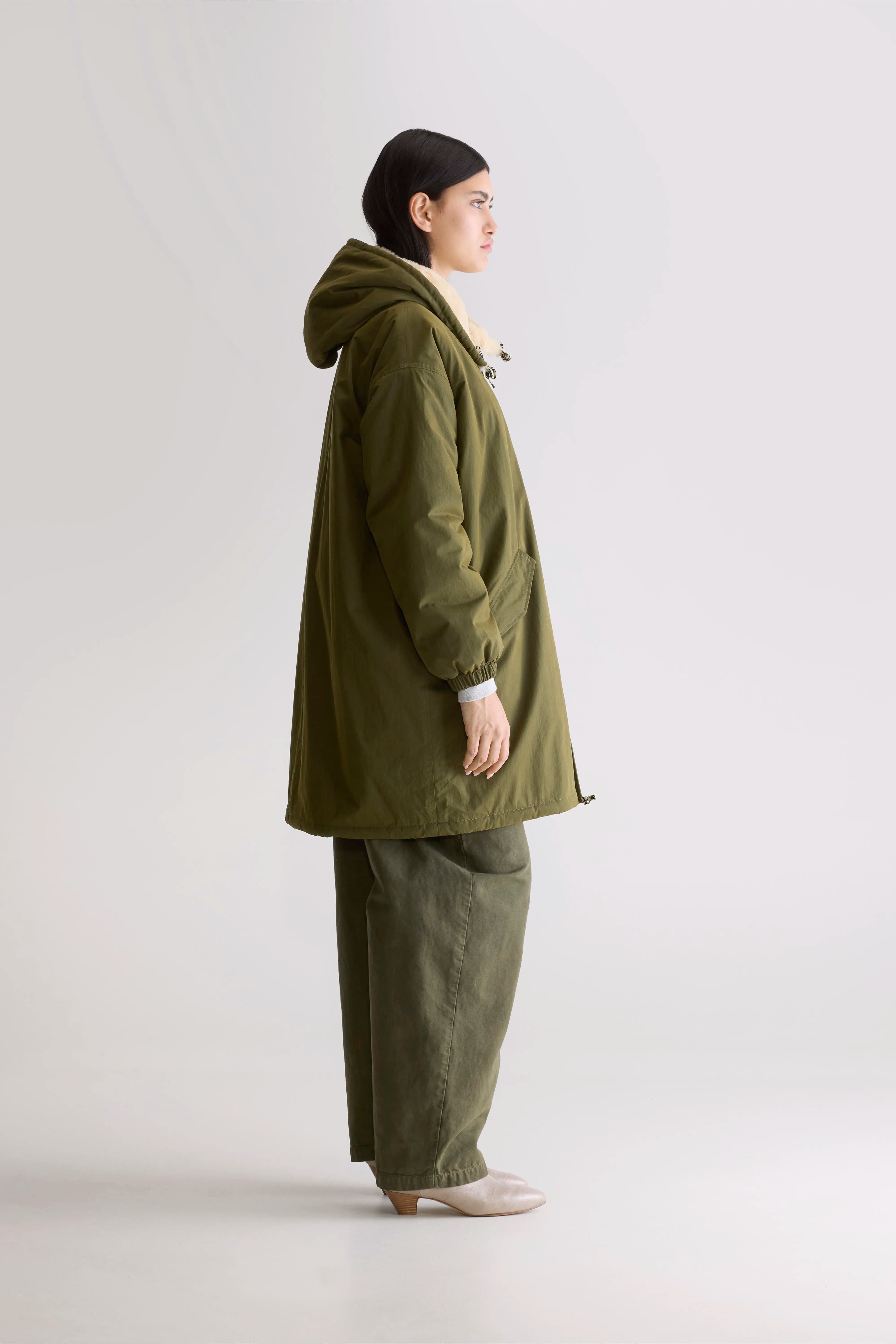 Laos Hooded Parka - Olive For Women | Bellerose