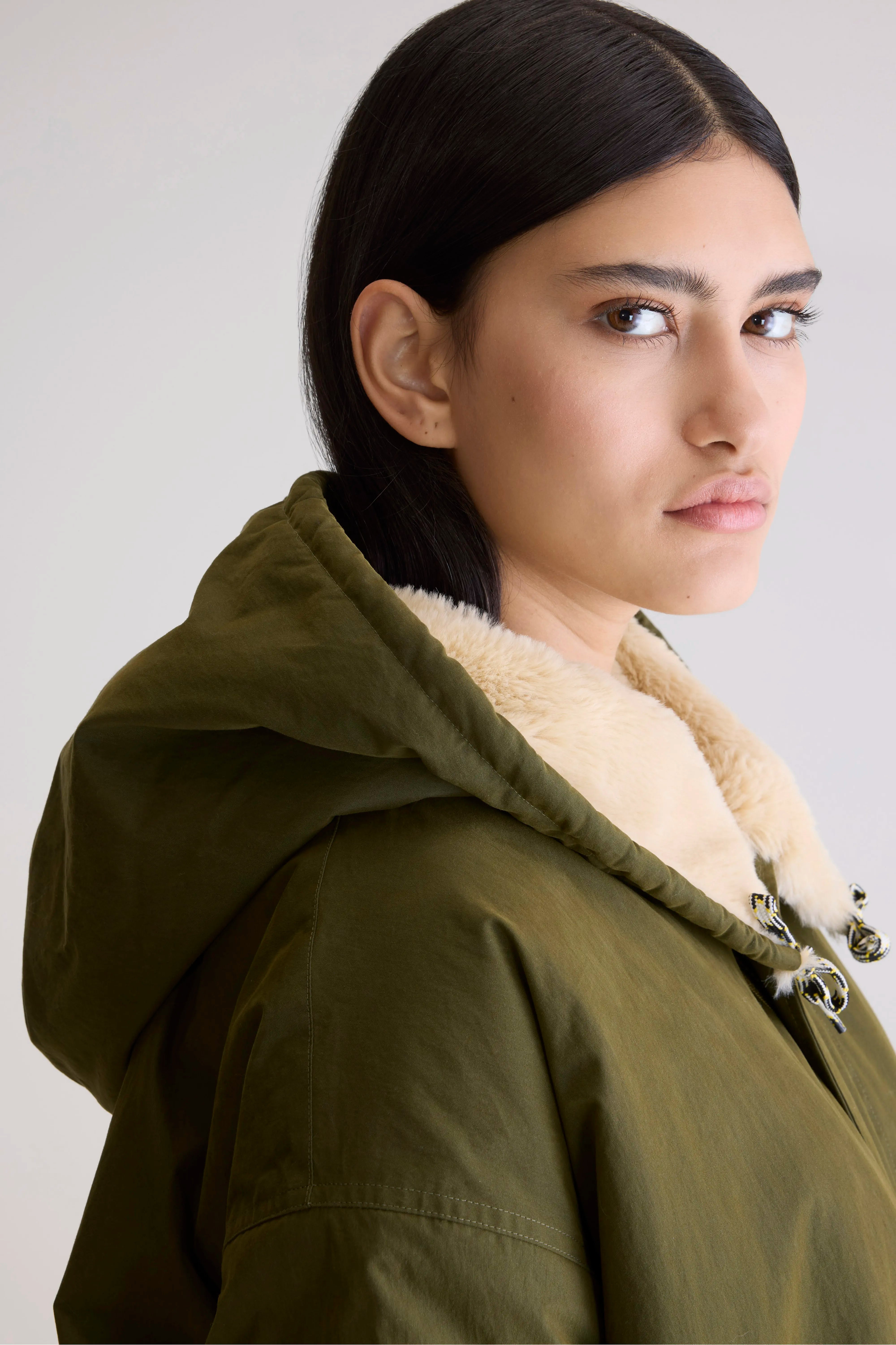 Laos Hooded Parka - Olive For Women | Bellerose