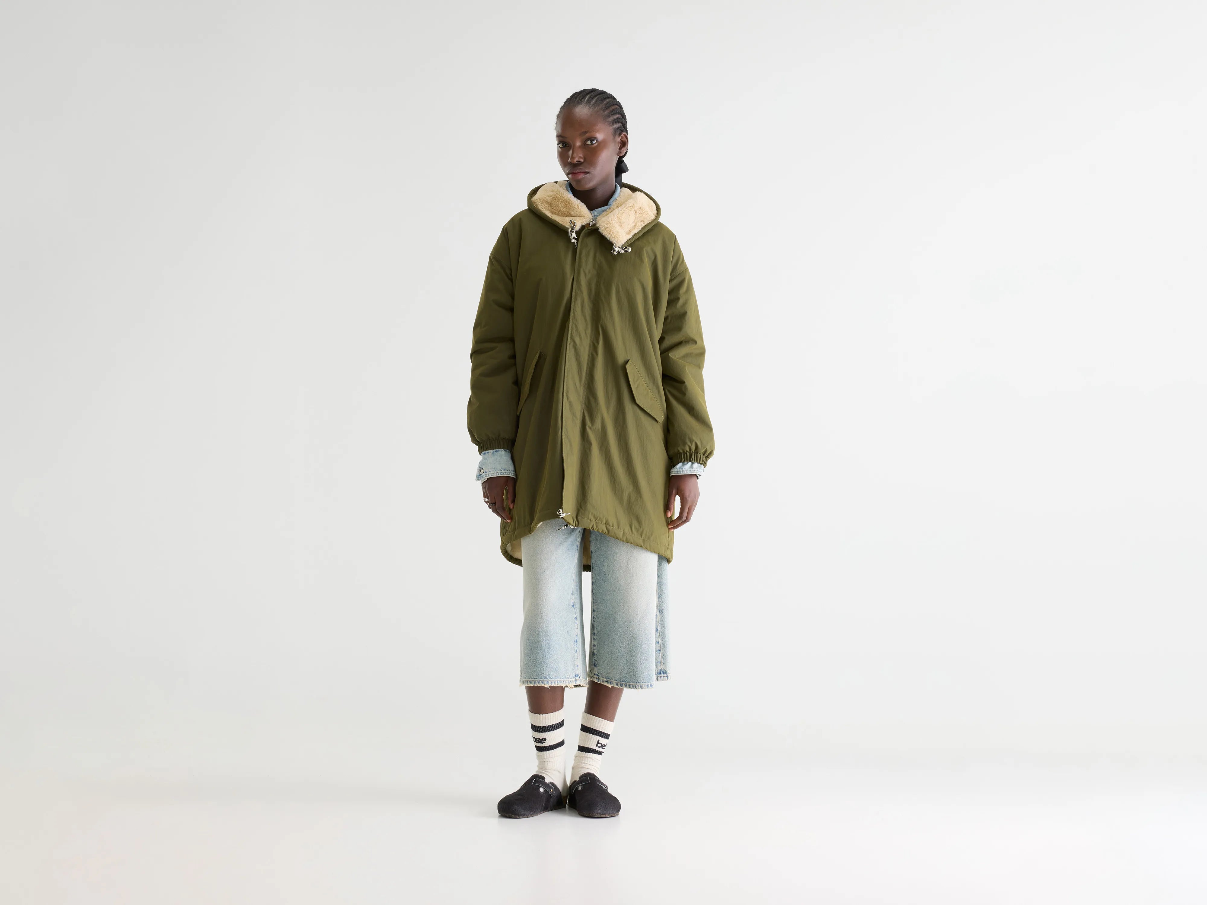 Laos parka met capuchon (242 / W / OLIVE)