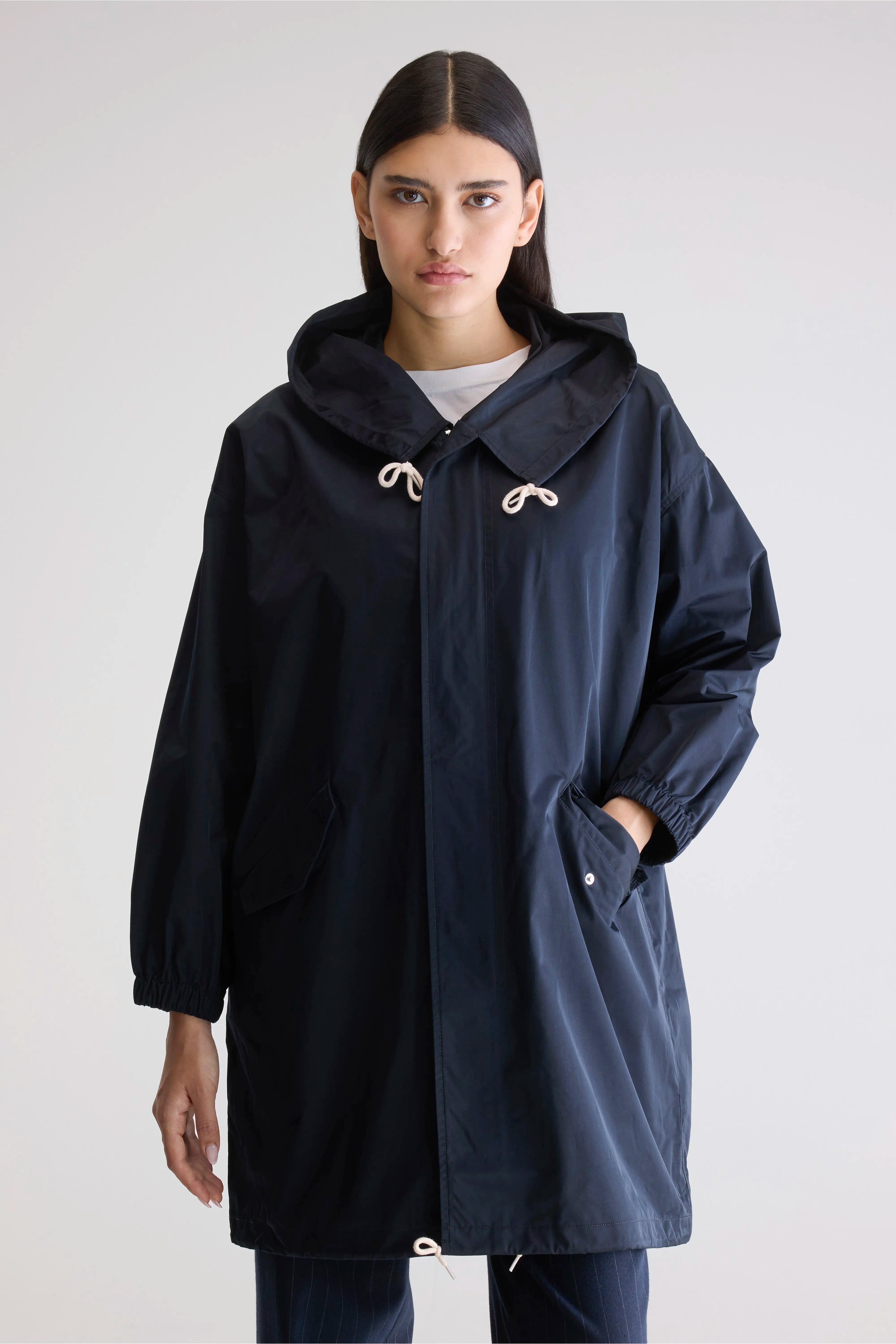 Laos Hooded Parka - Navy For Women | Bellerose
