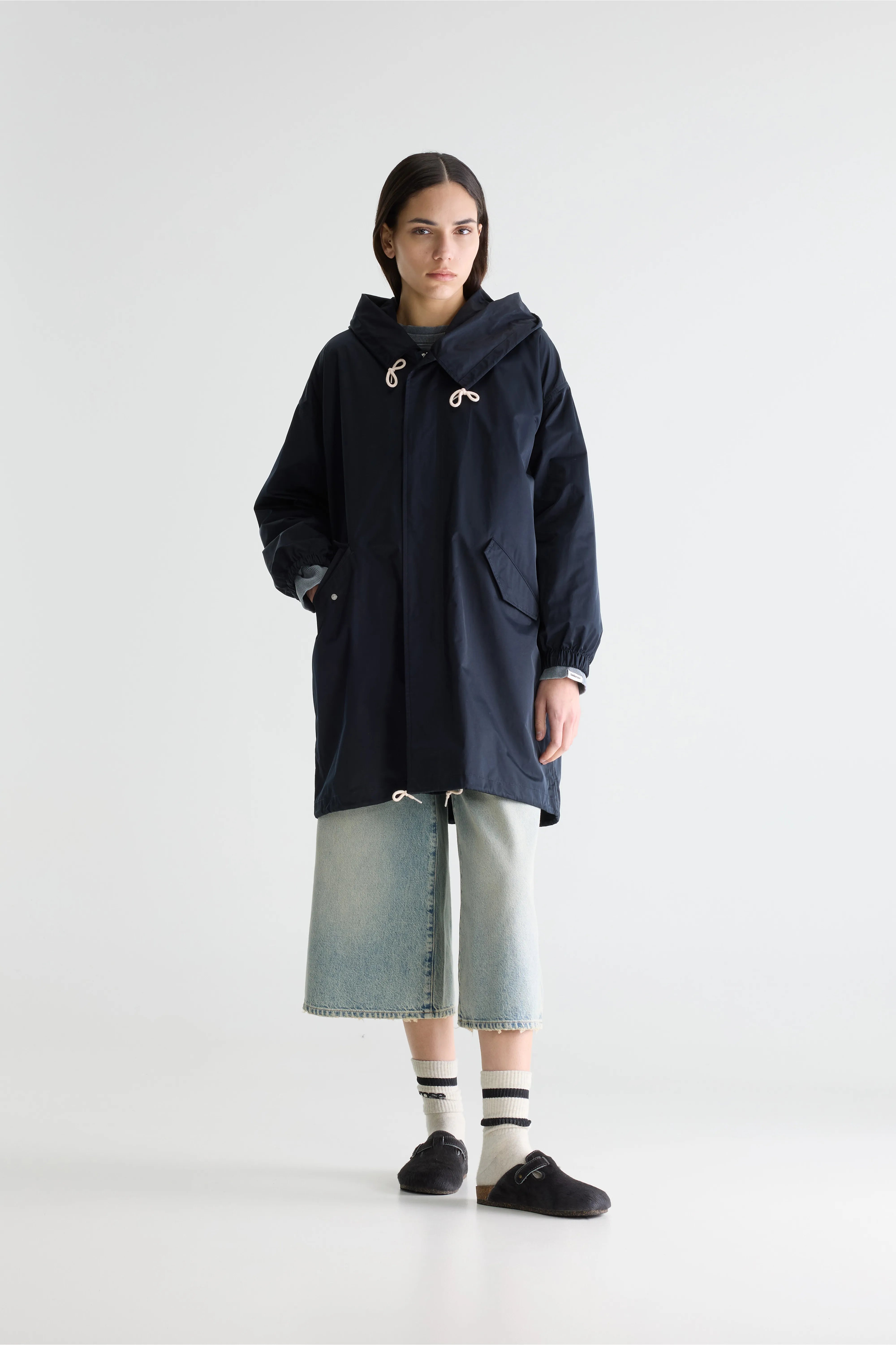 Laos Dark Blue Hooded Parka - Navy For Women | Bellerose