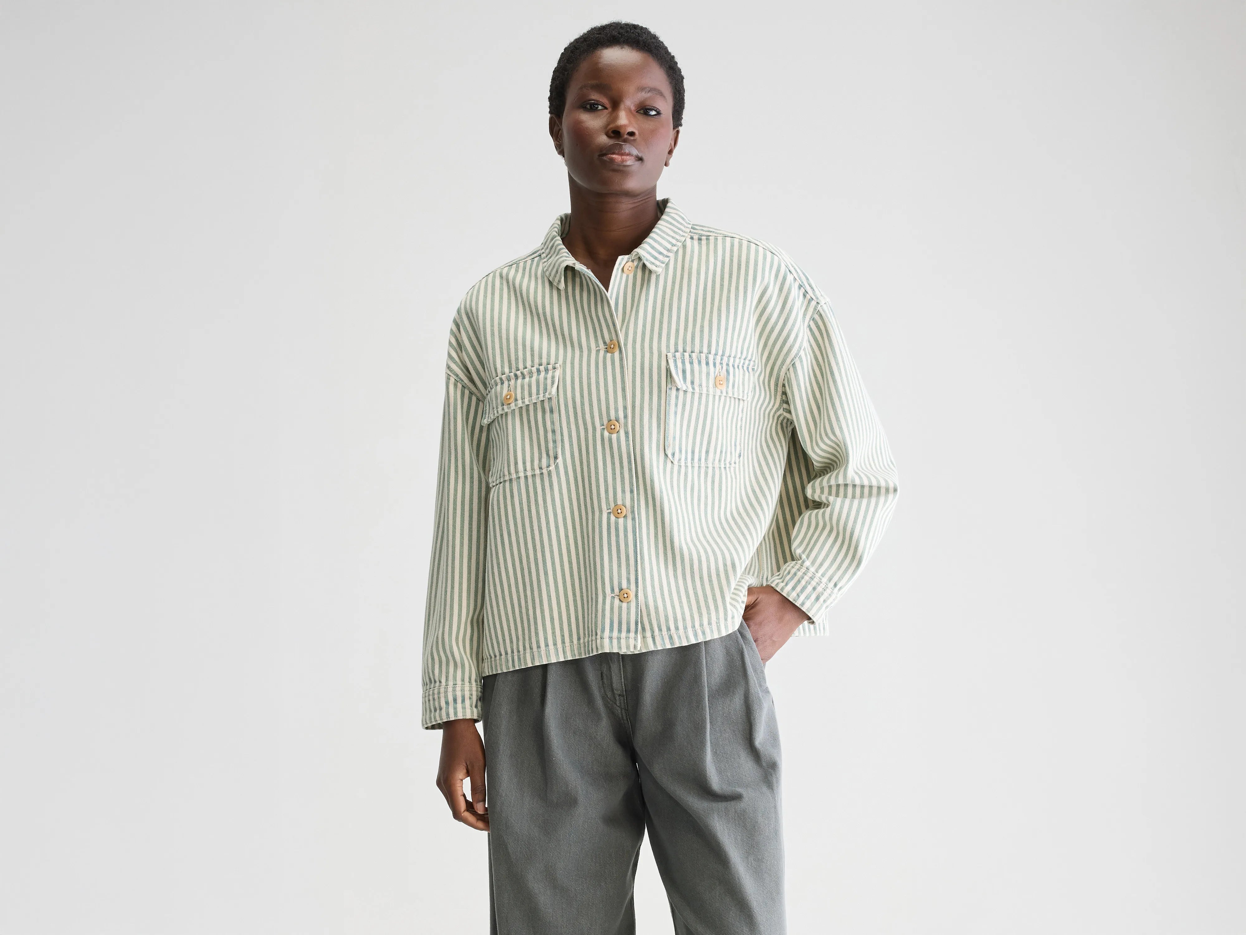 Parrish striped overshirt (251 / W / STRIPE A)