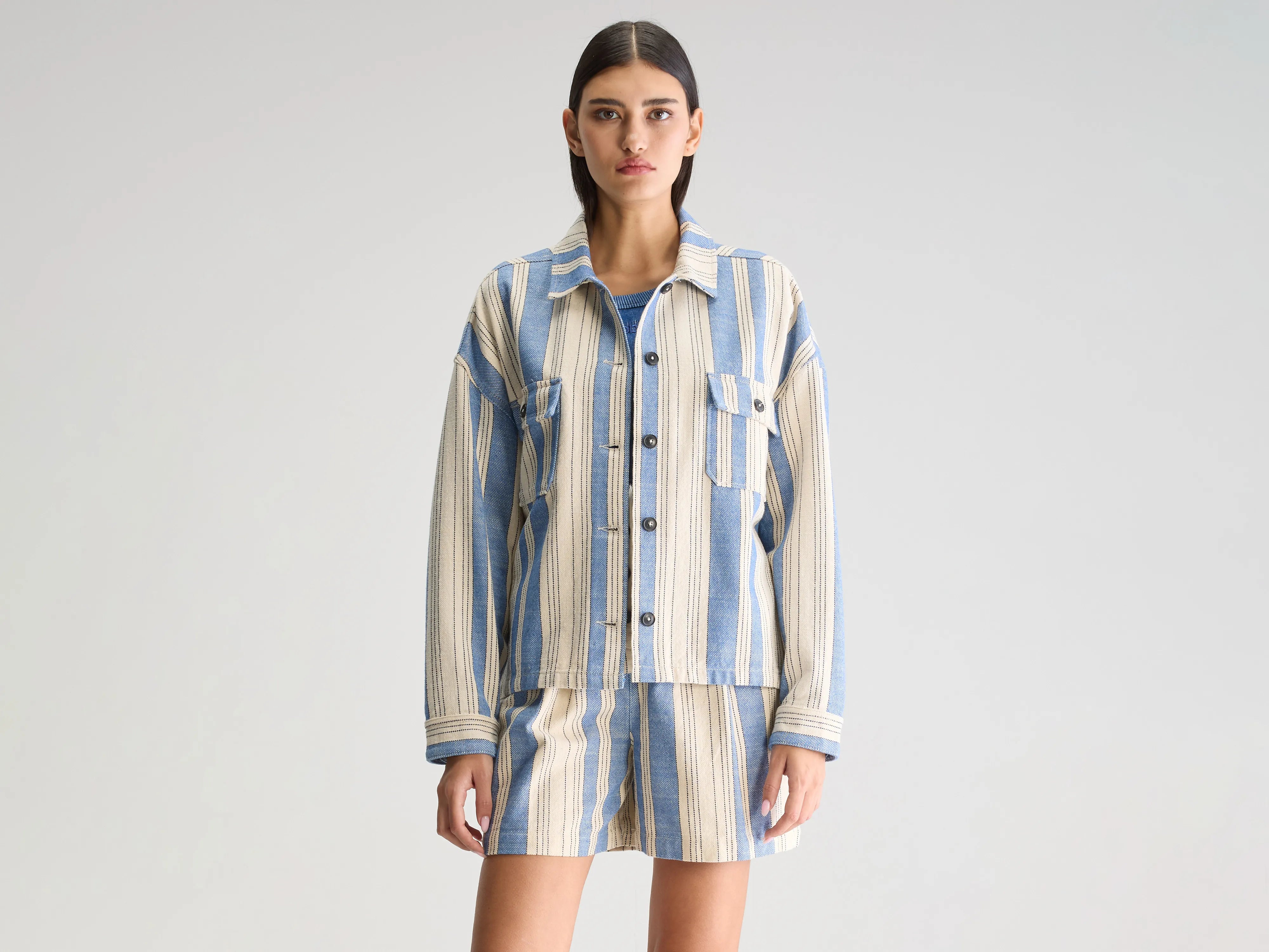 Parrish relaxed overshirt (251 / W / STRIPE A)