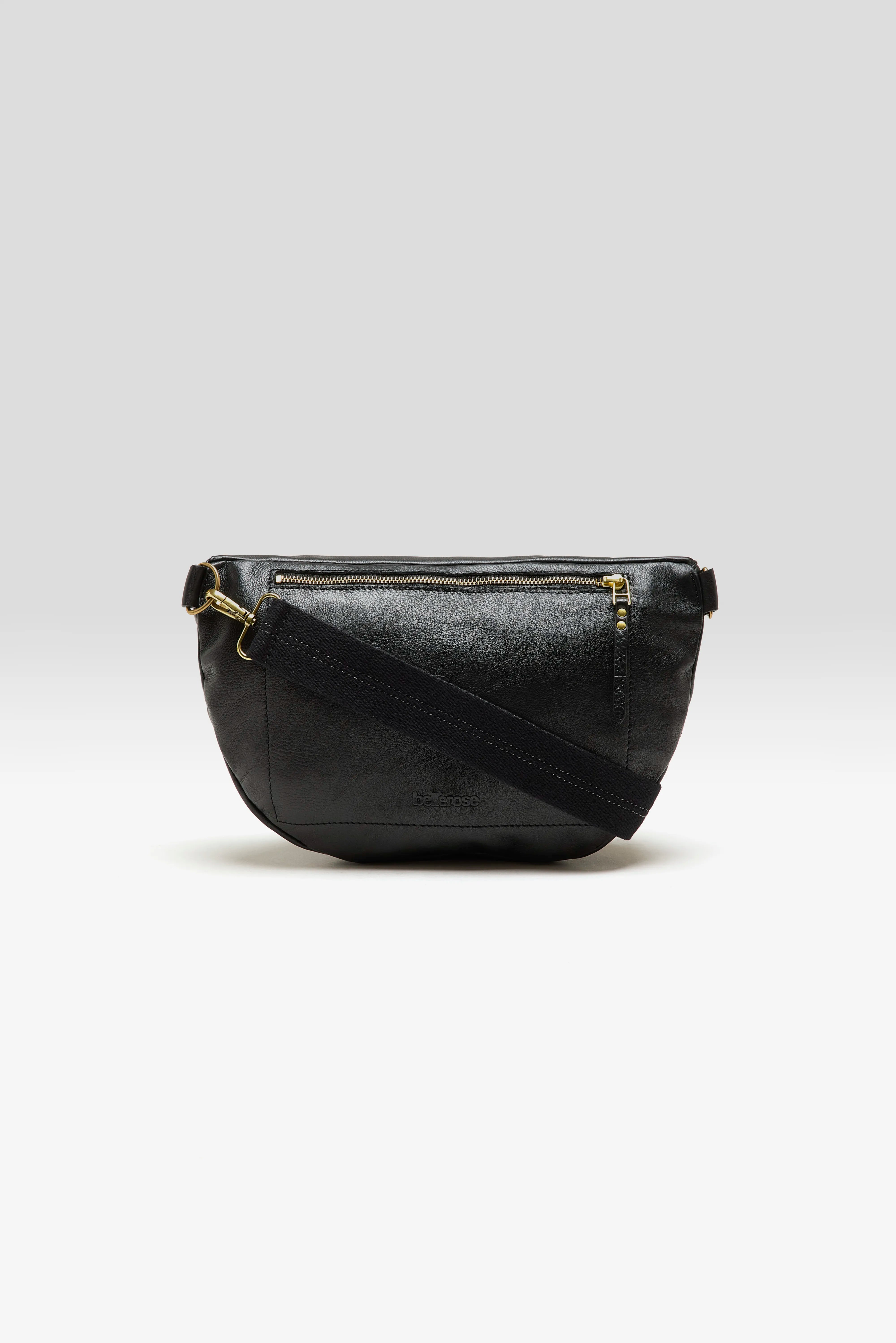 Souply zwarte schoudertas (252 / W / BLACK)