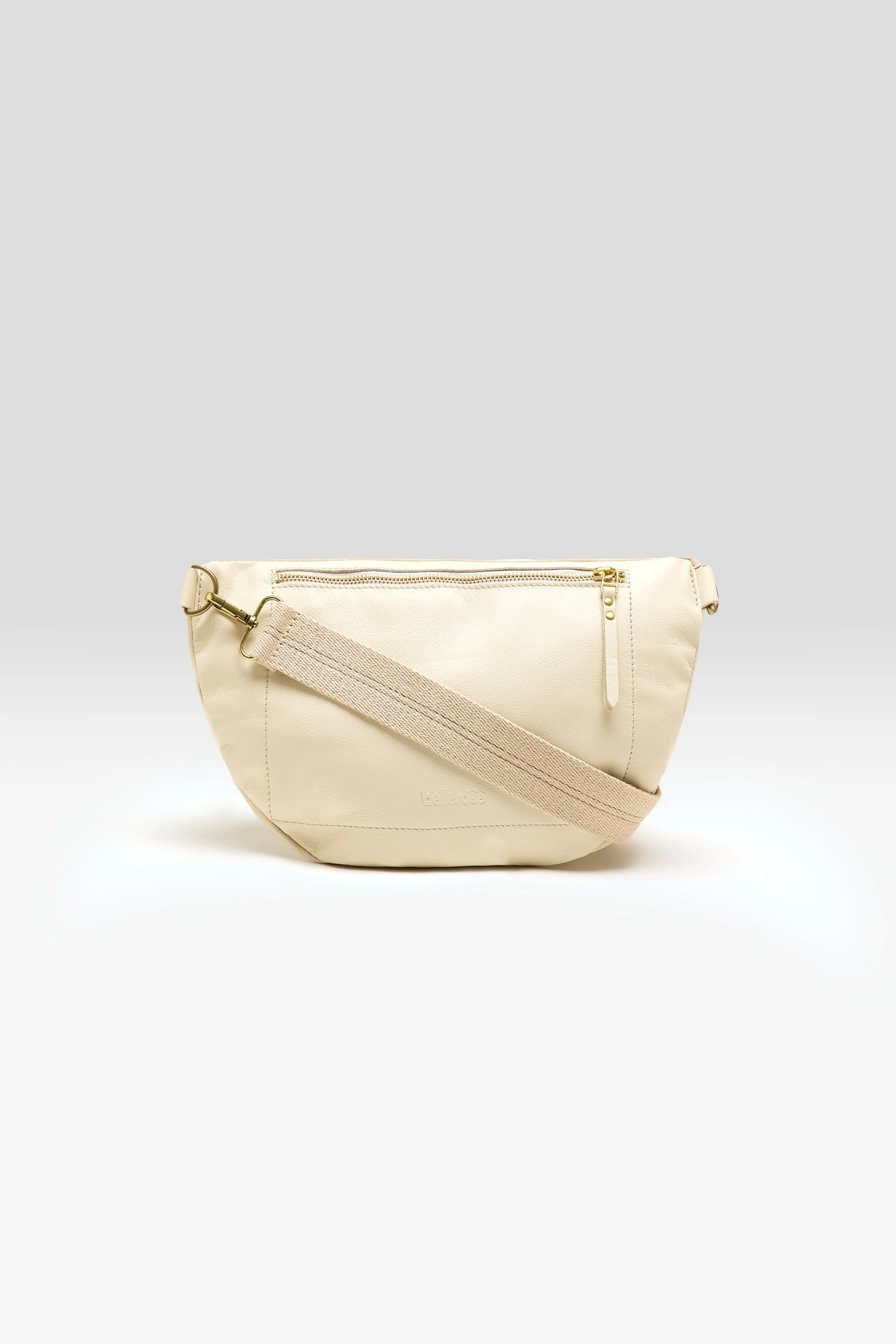 Souply ecru leather sling bag (251 / W / RICE)