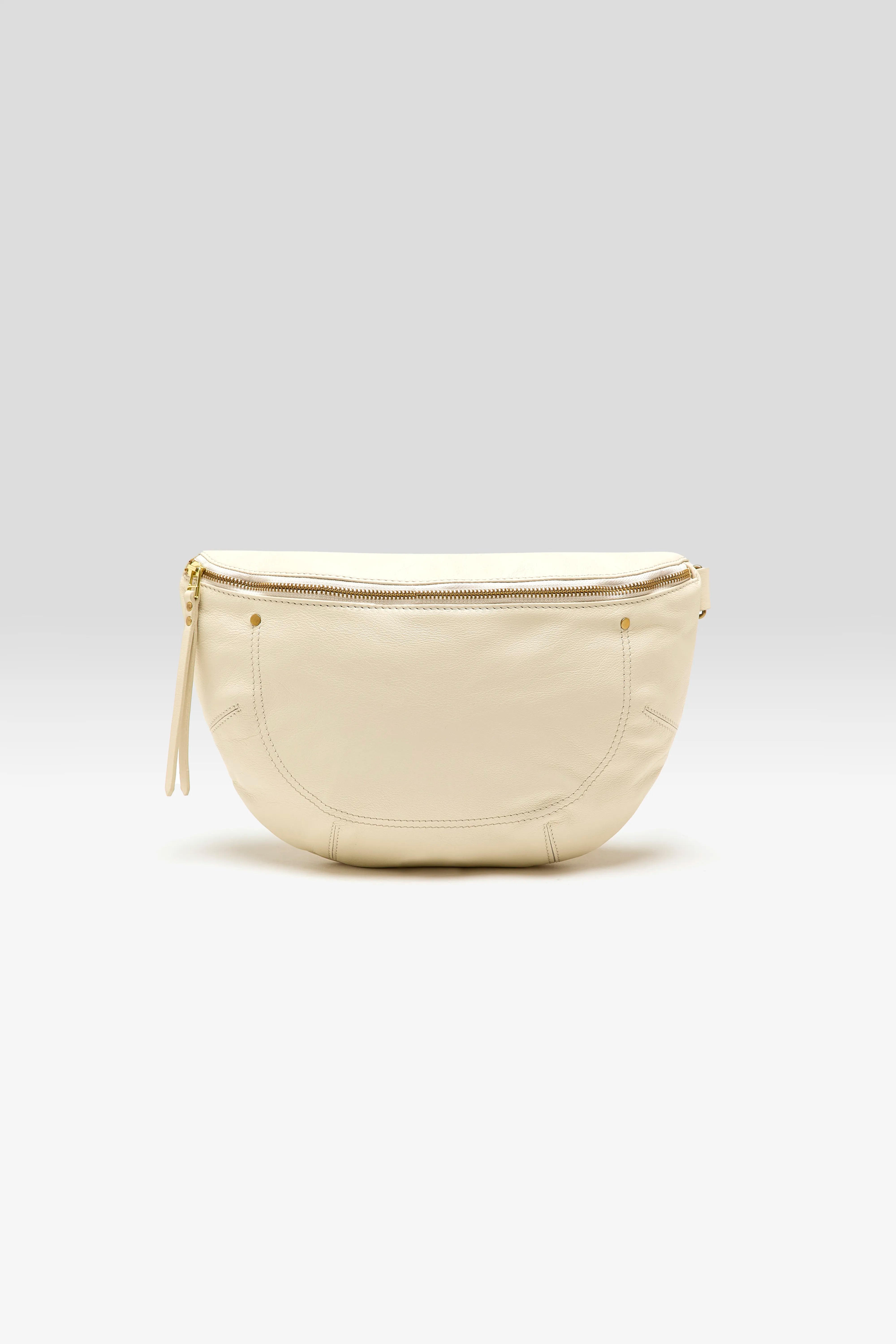 Souply Ecru Leather Sling Bag - Rice For Women | Bellerose