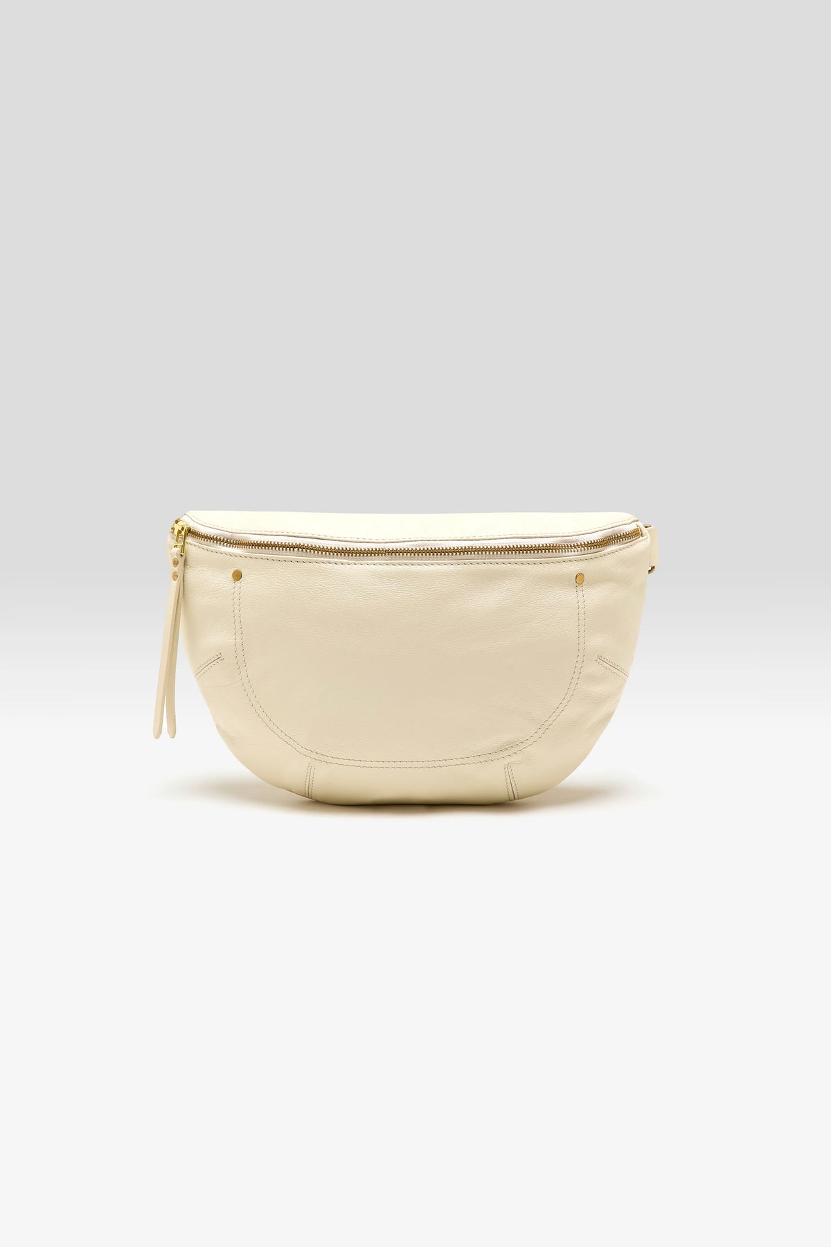 Sac Banane En Cuir Écru Souple Souply - Rice Pour Femme | Bellerose