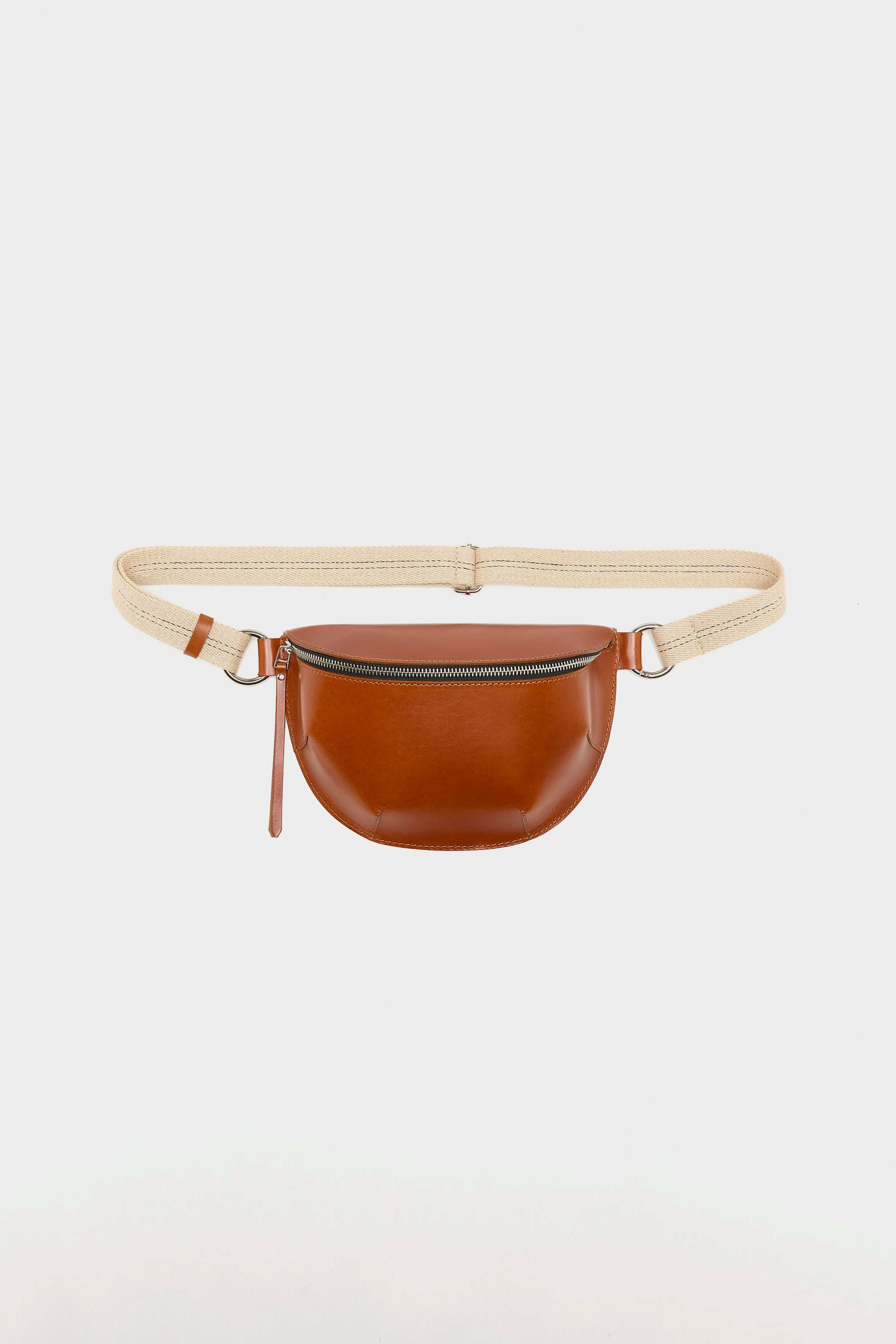 Sac banane en cuir cognac Rosie (252 / W / COGNAC)