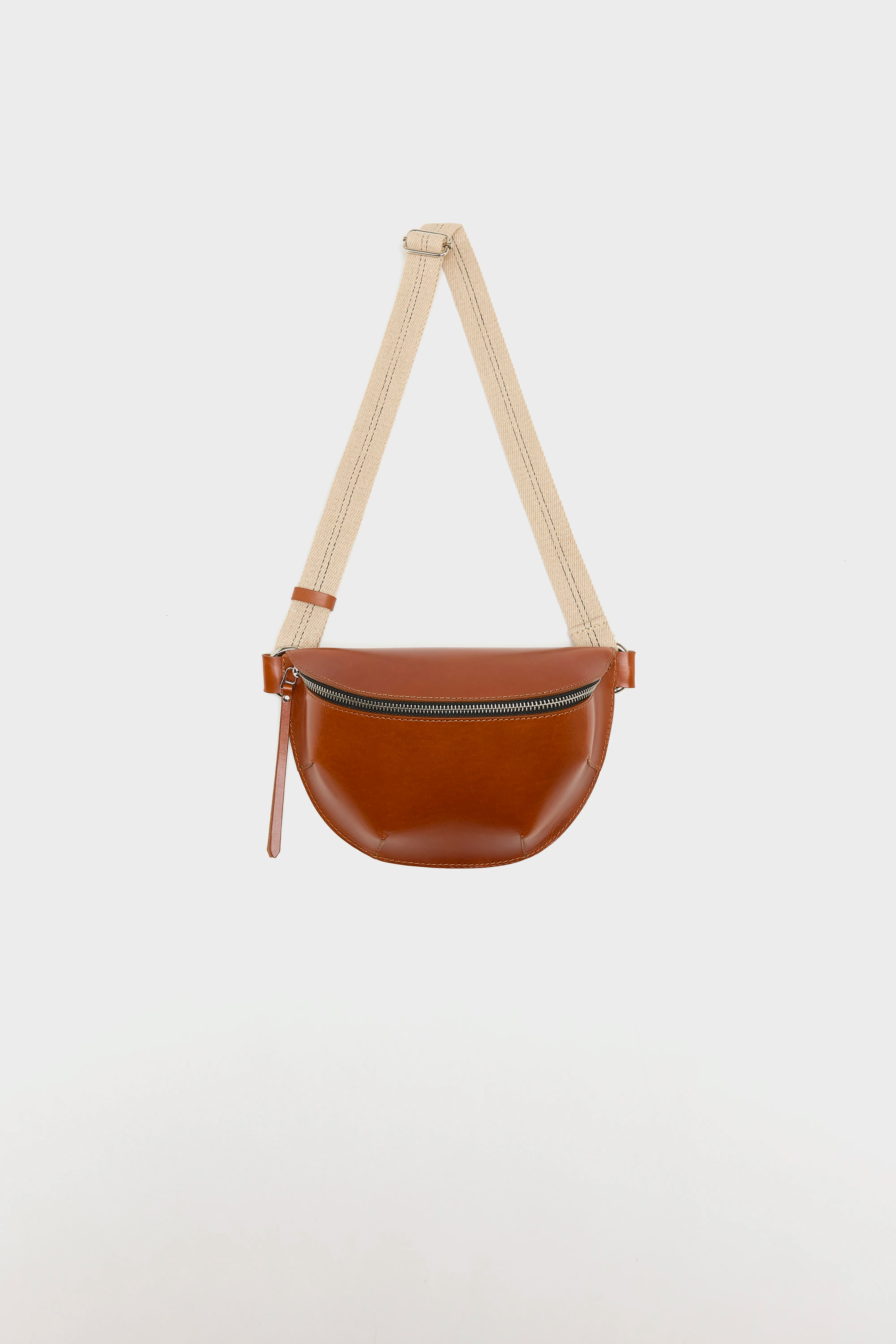 Sac banane en cuir cognac Rosie (252 / W / COGNAC)