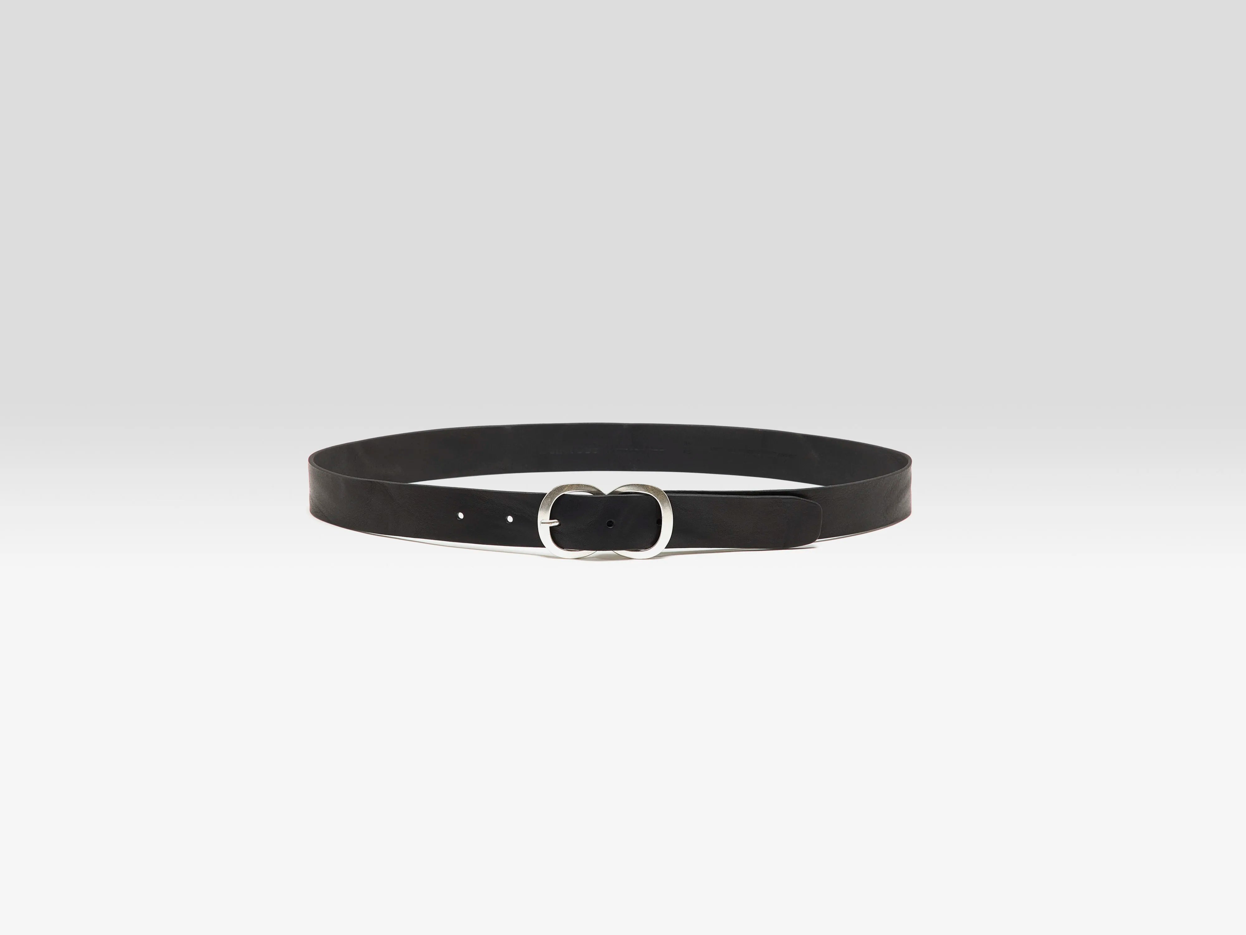 Sabas leren riem (251 / W / BLACK)
