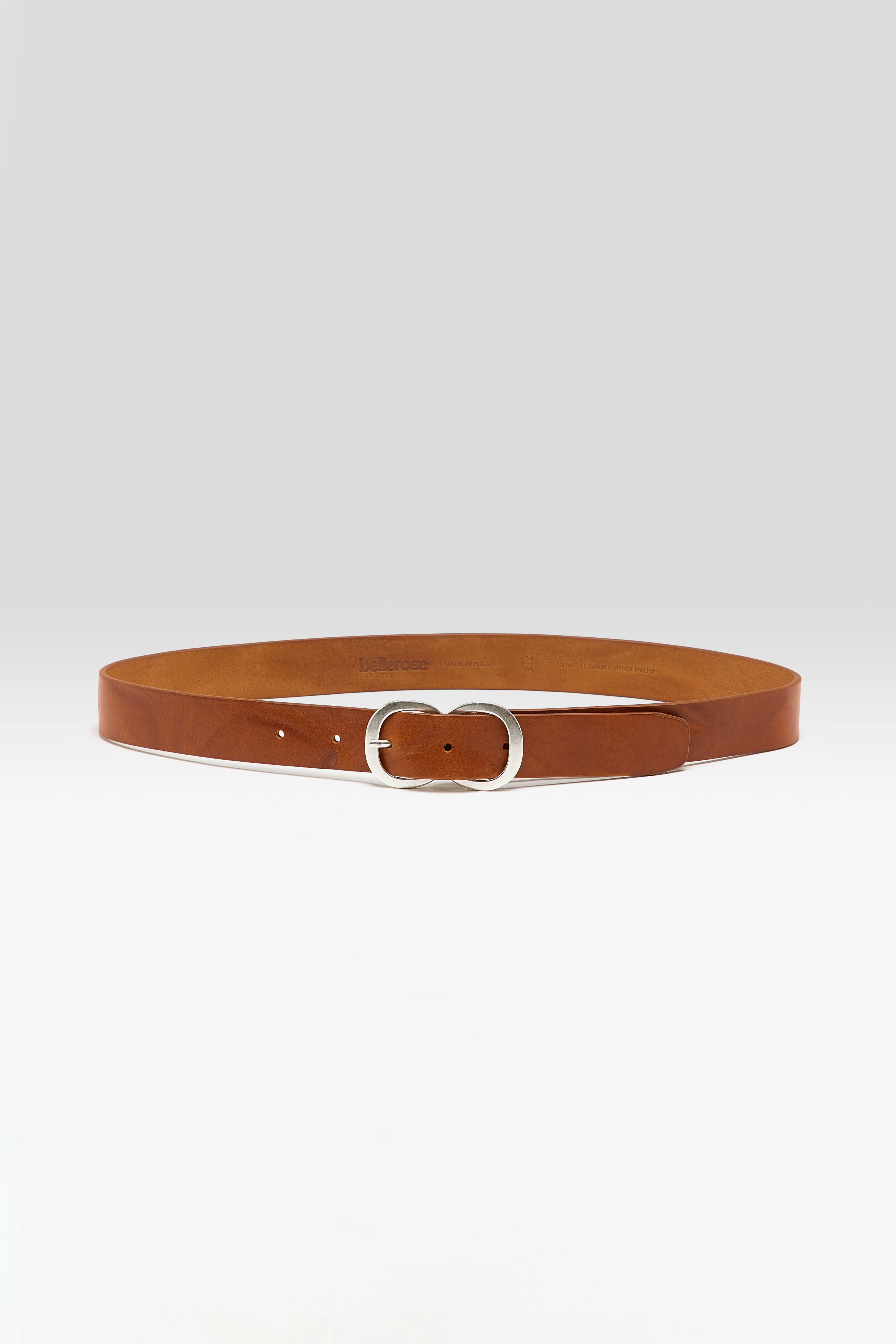 Sabas Cognac Leather Belt - Cognac For Women | Bellerose