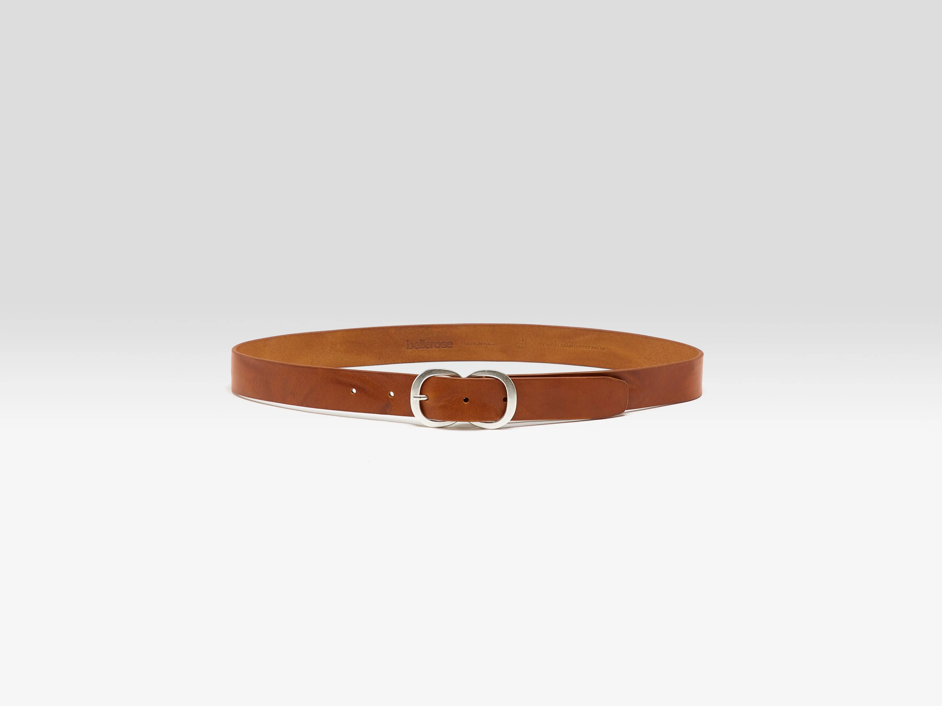Sabas leren riem (251 / W / COGNAC)