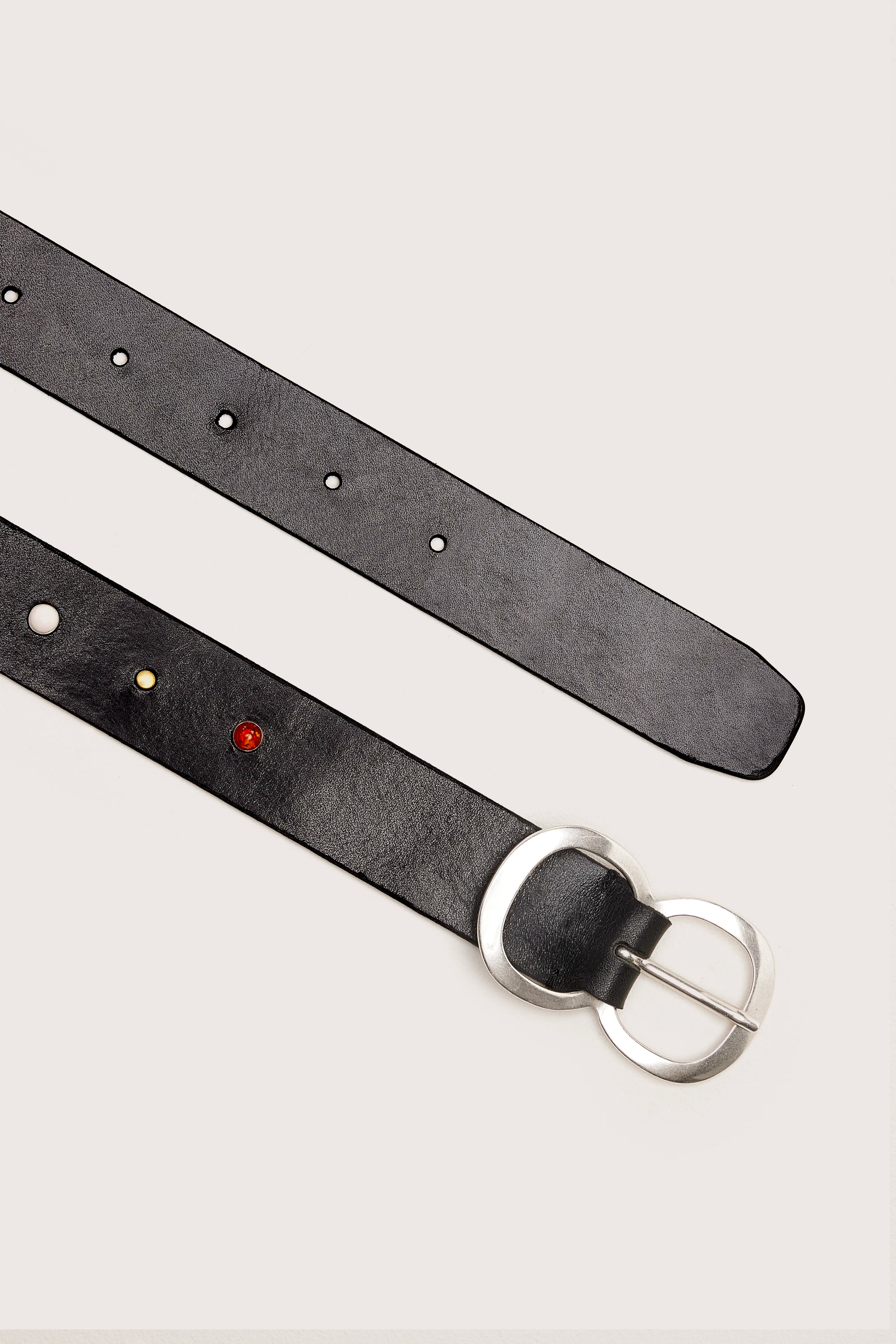 Sabas Leather Belt - Black For Women | Bellerose