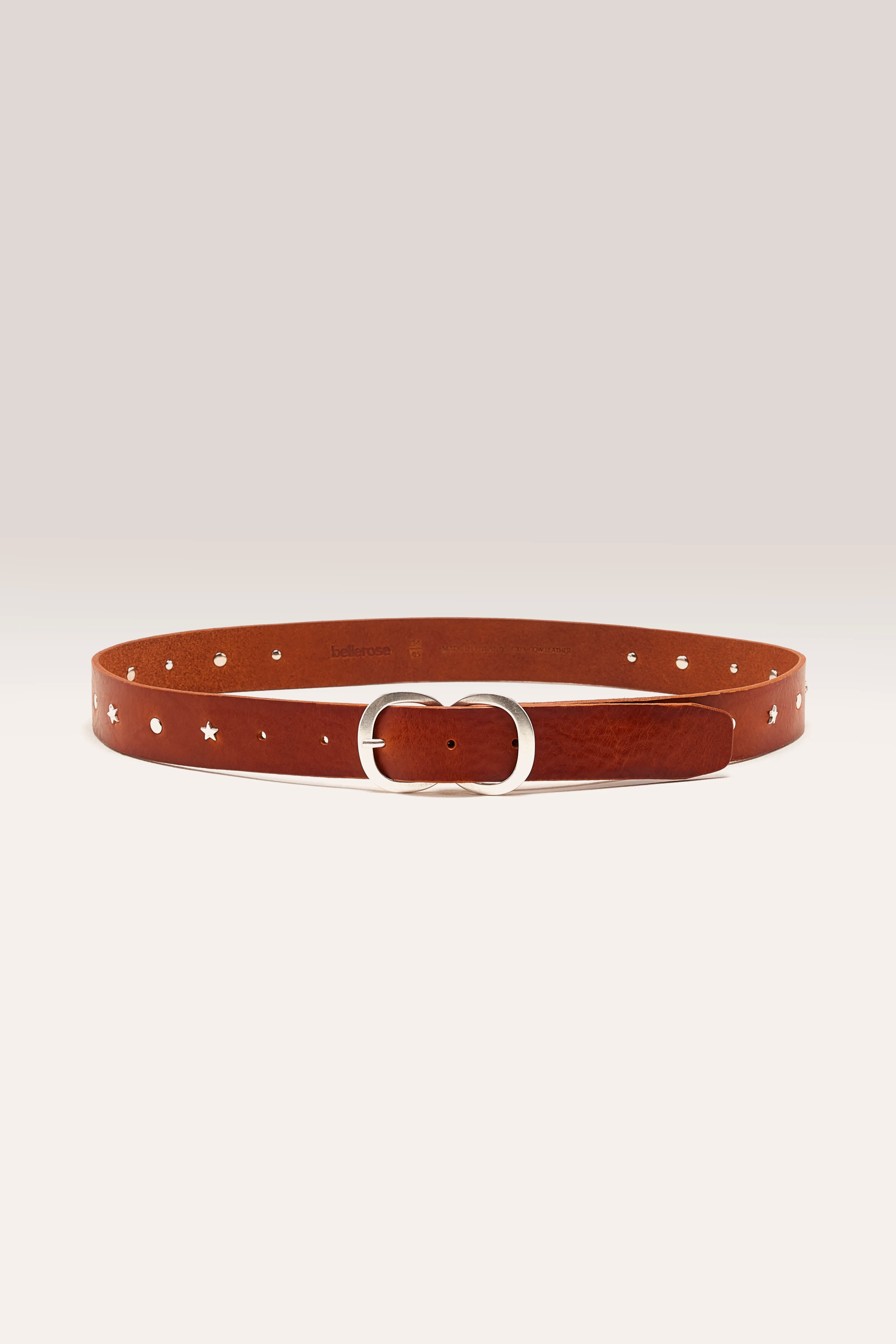 Sabas Leather Belt - Cognac For Women | Bellerose