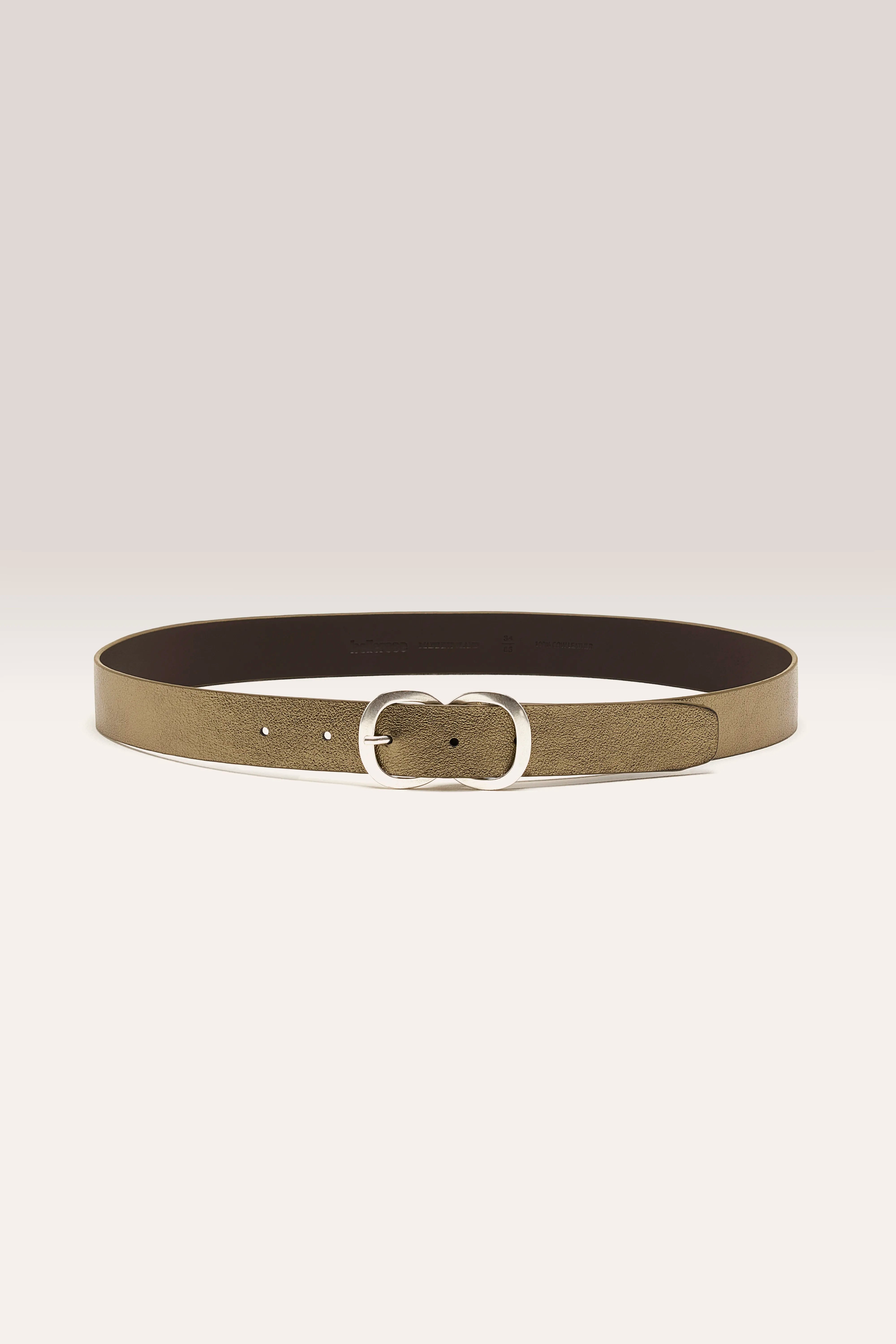 Sabas Leather Belt - Dark roast For Women | Bellerose