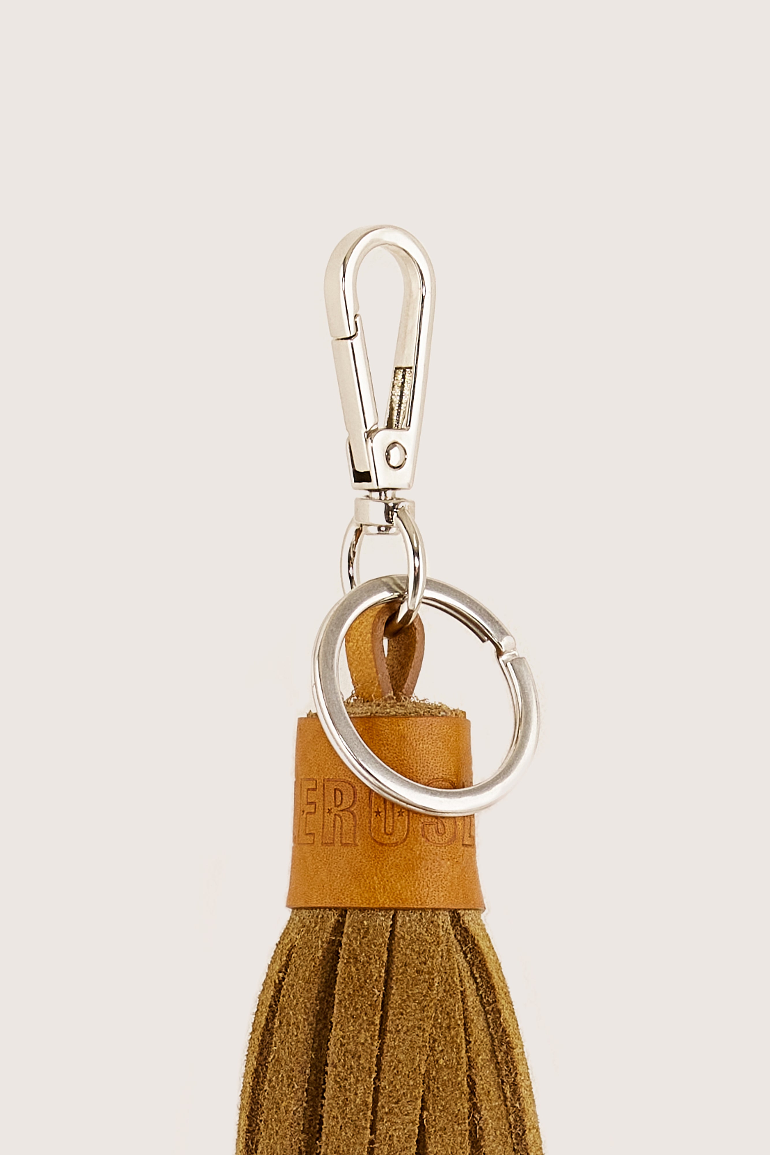 Scharm leather keychain (251 / W / CAMEL)