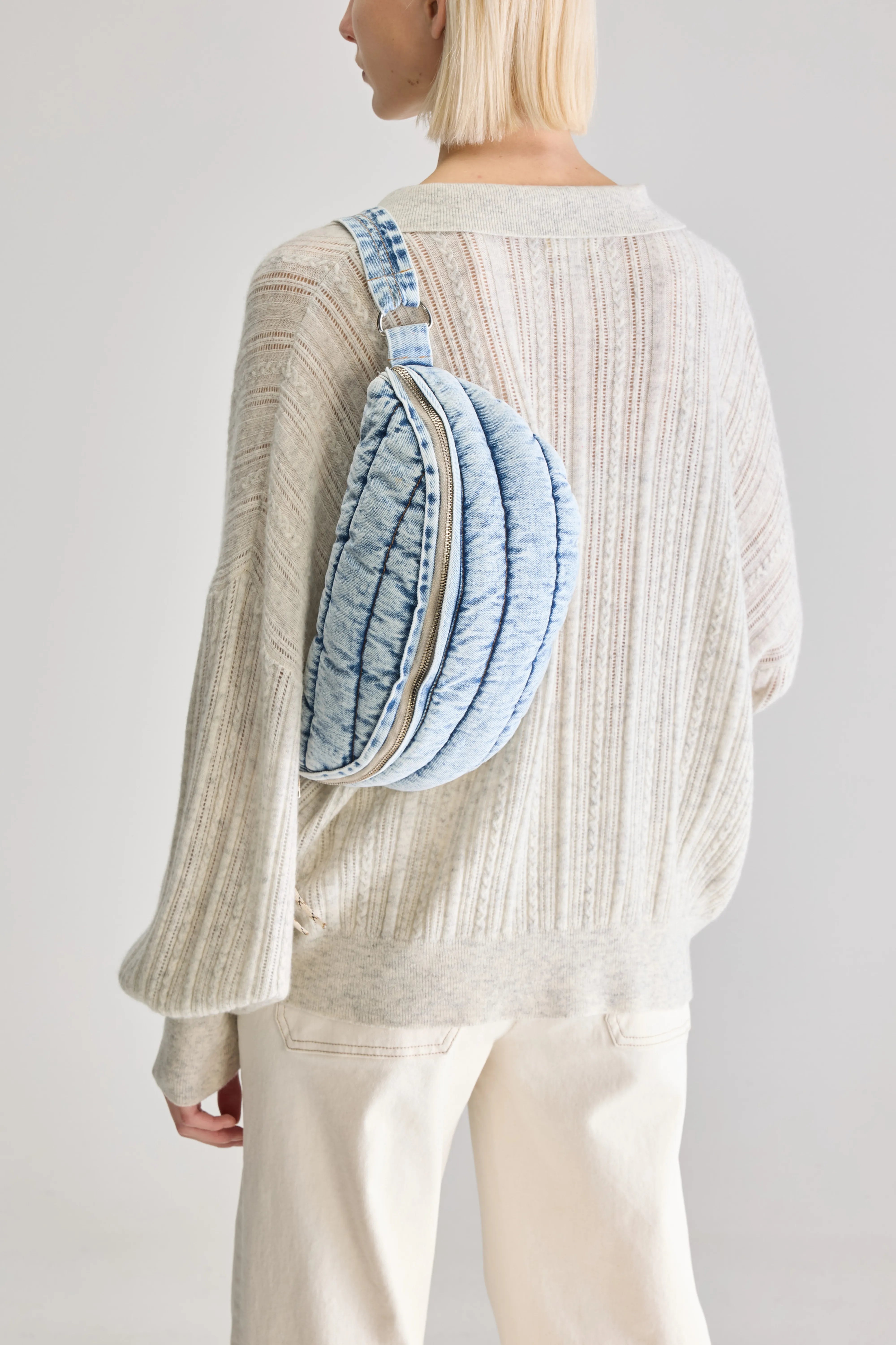 Sac Banane Matelassé Joufty - Vintage stone wash Pour Femme | Bellerose