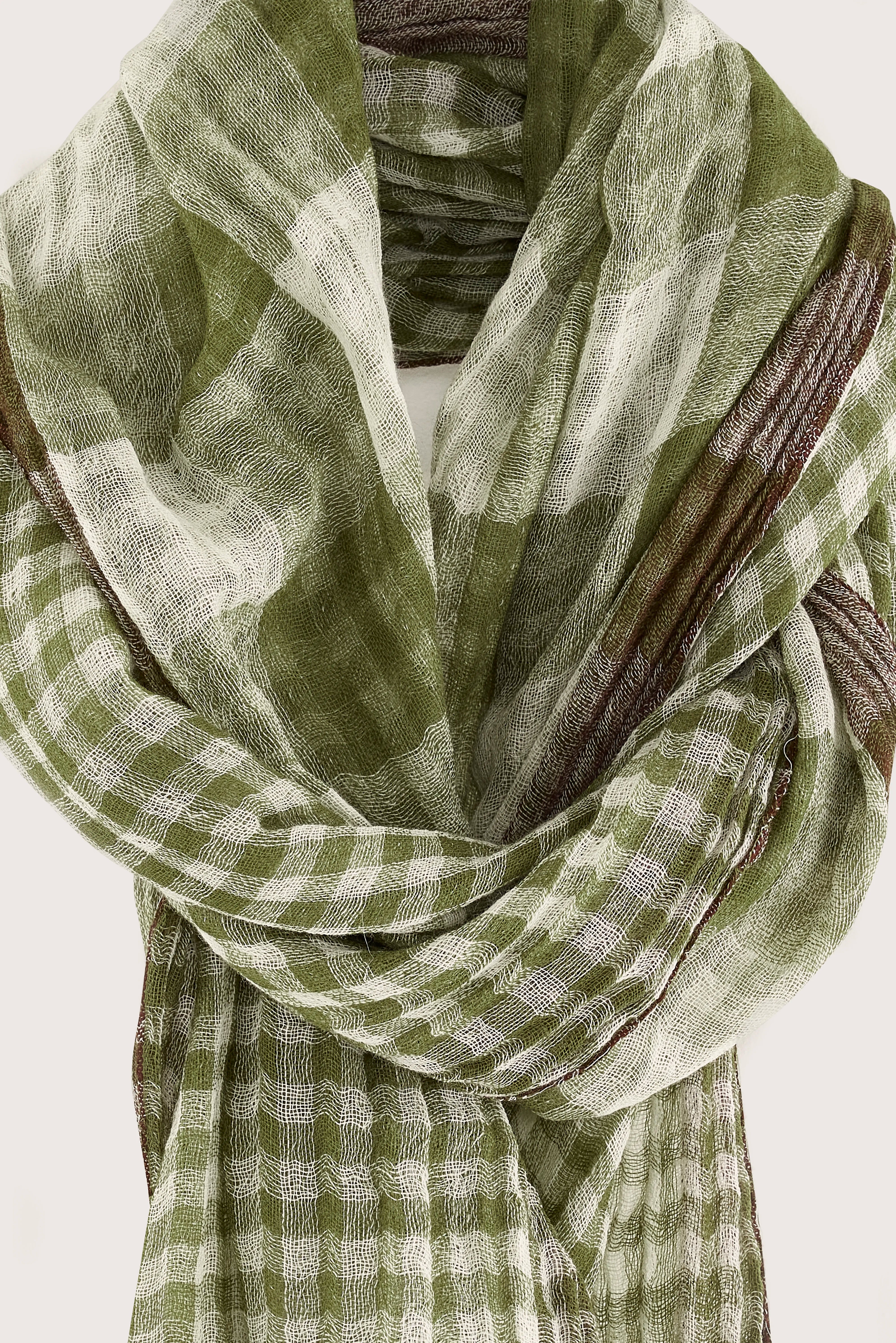 Servo Wooven Scarf - Honeydew / Prairie / Prussian For Women | Bellerose