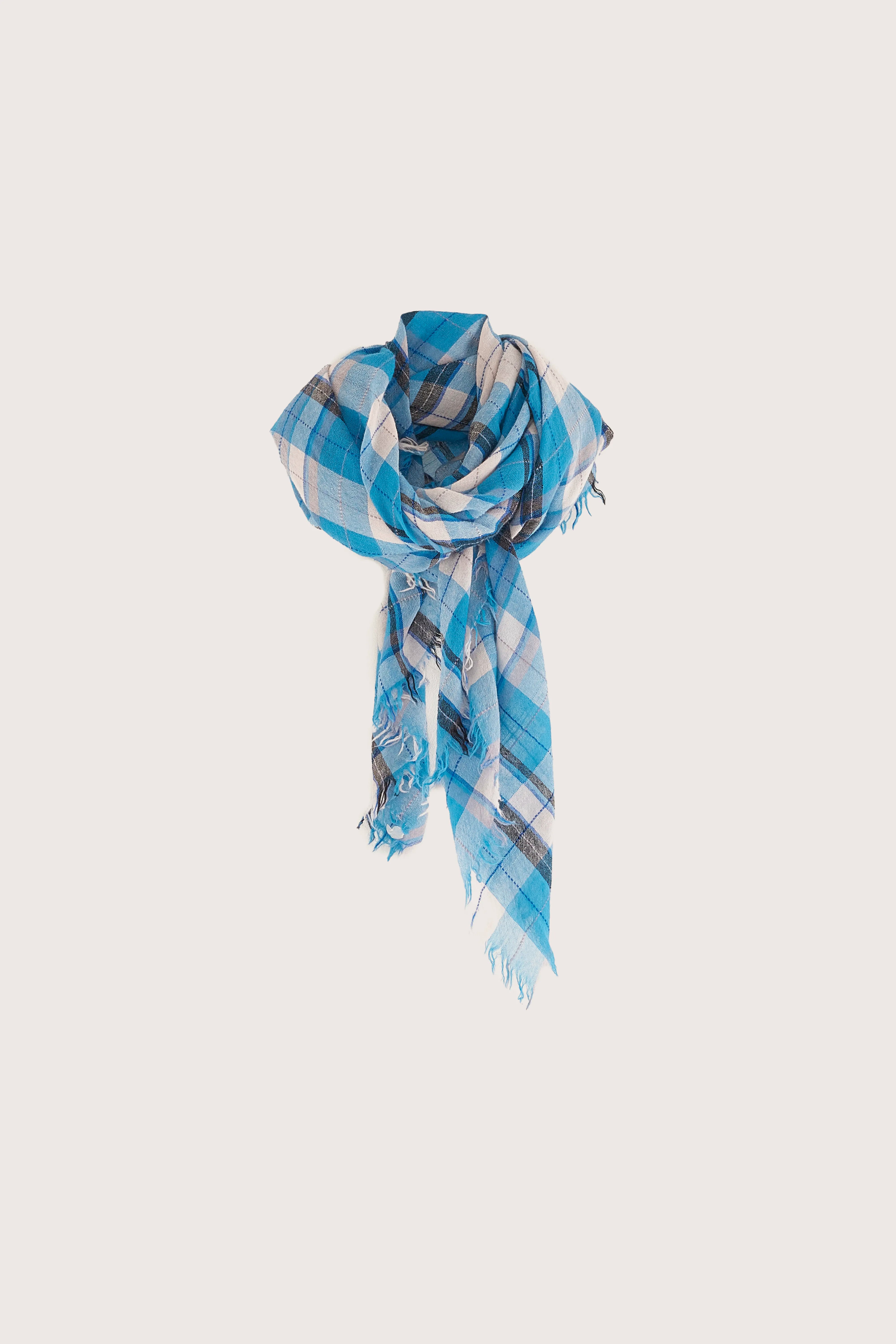 Soli Wooven Scarf - Beton / Caraibes / Light rose For Women | Bellerose