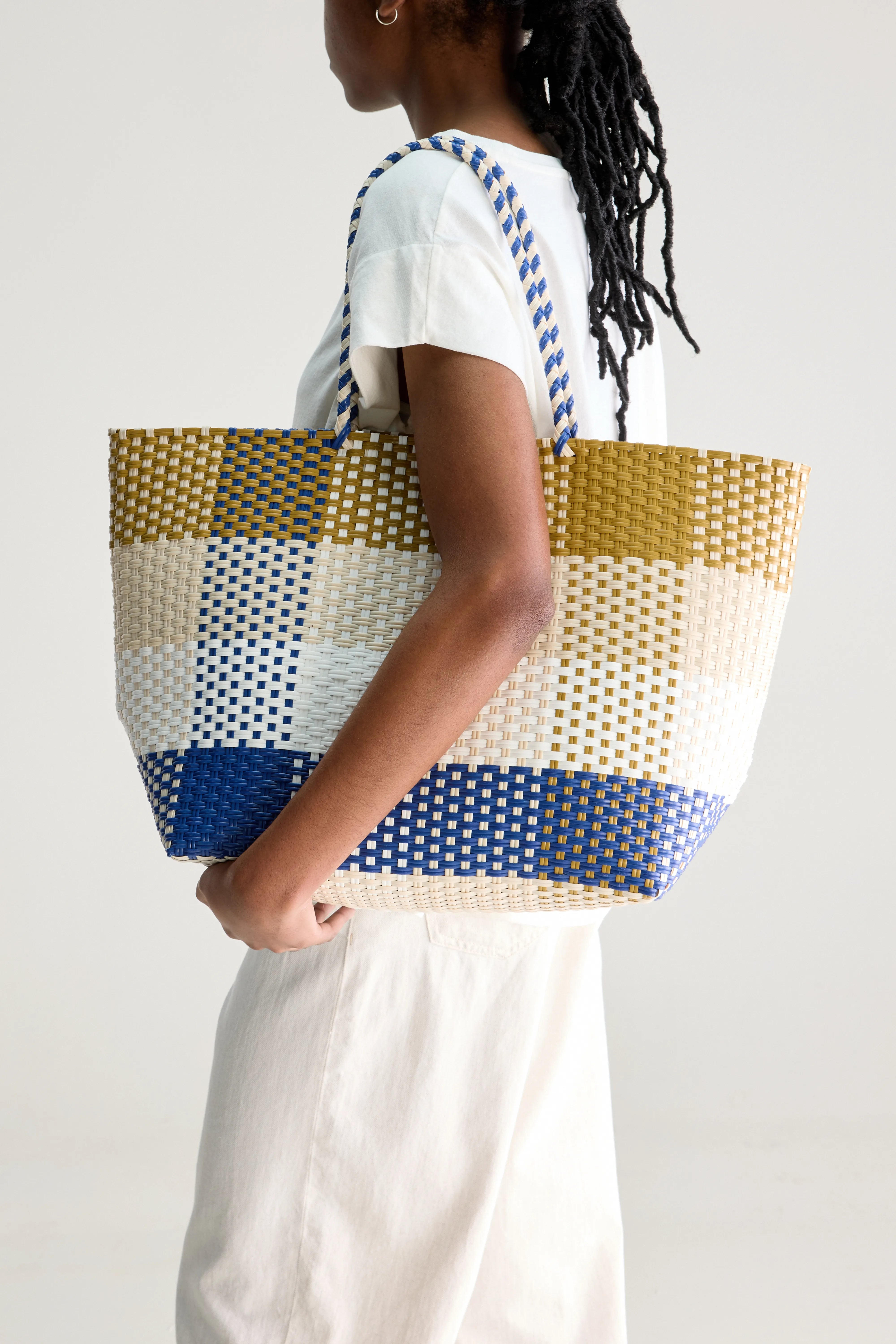 Ostic Shopping Bag - Antique gold / Blueworker / Seafoam For Women | Bellerose