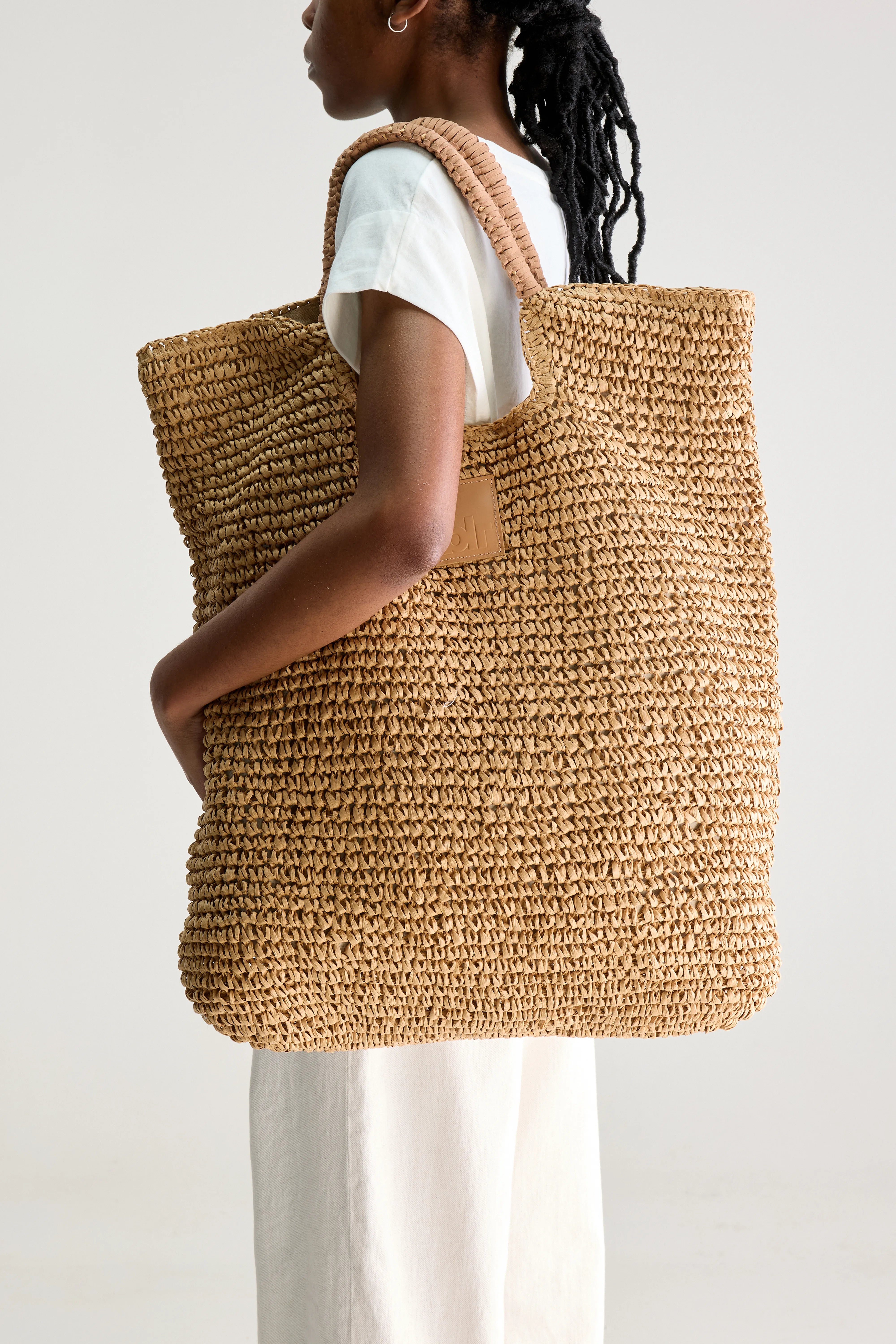 Ogico straw shopping bag (251 / W / NATURAL)