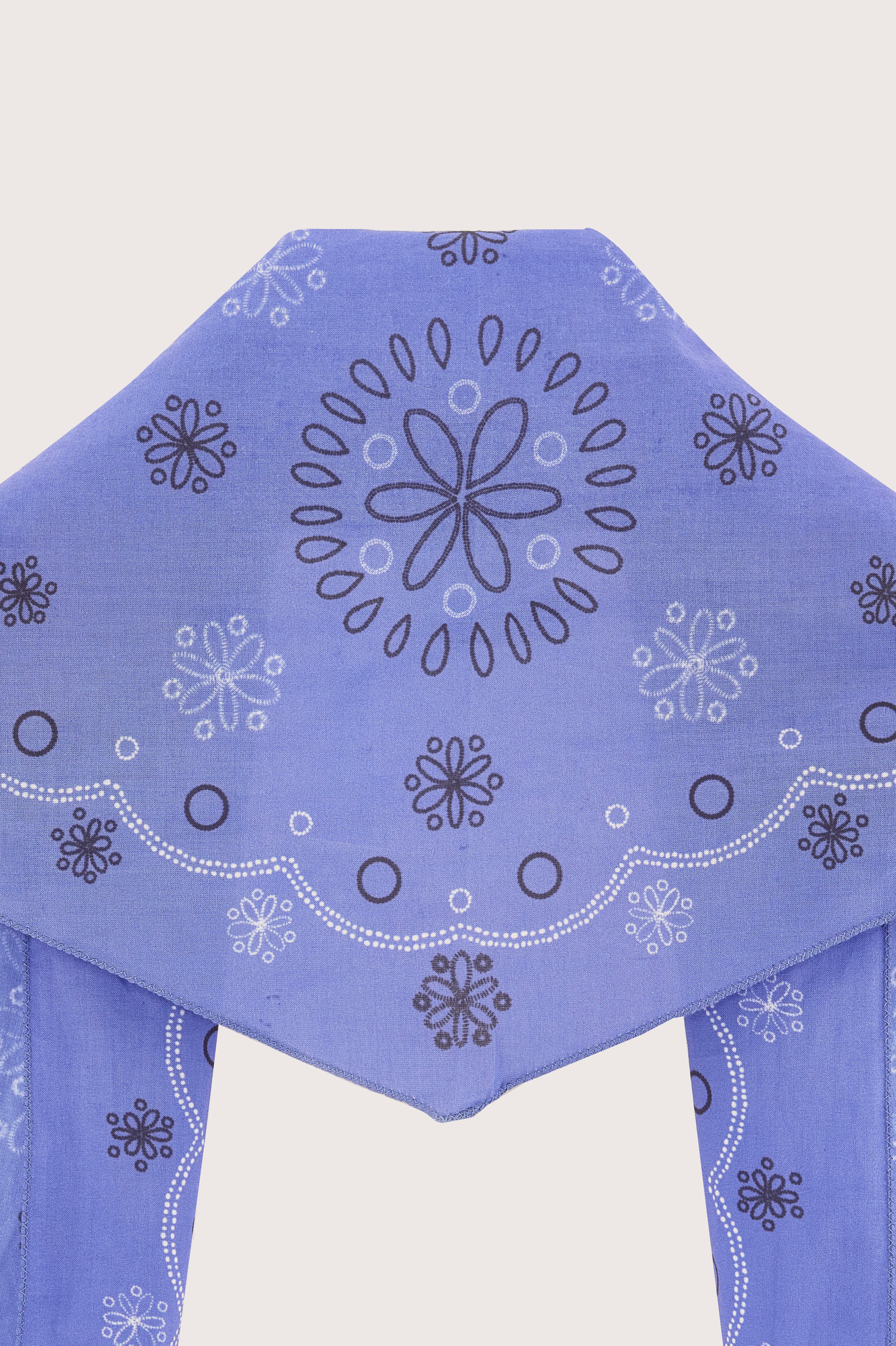 Sanan Scarf - Black / Iris bloom / White For Women | Bellerose