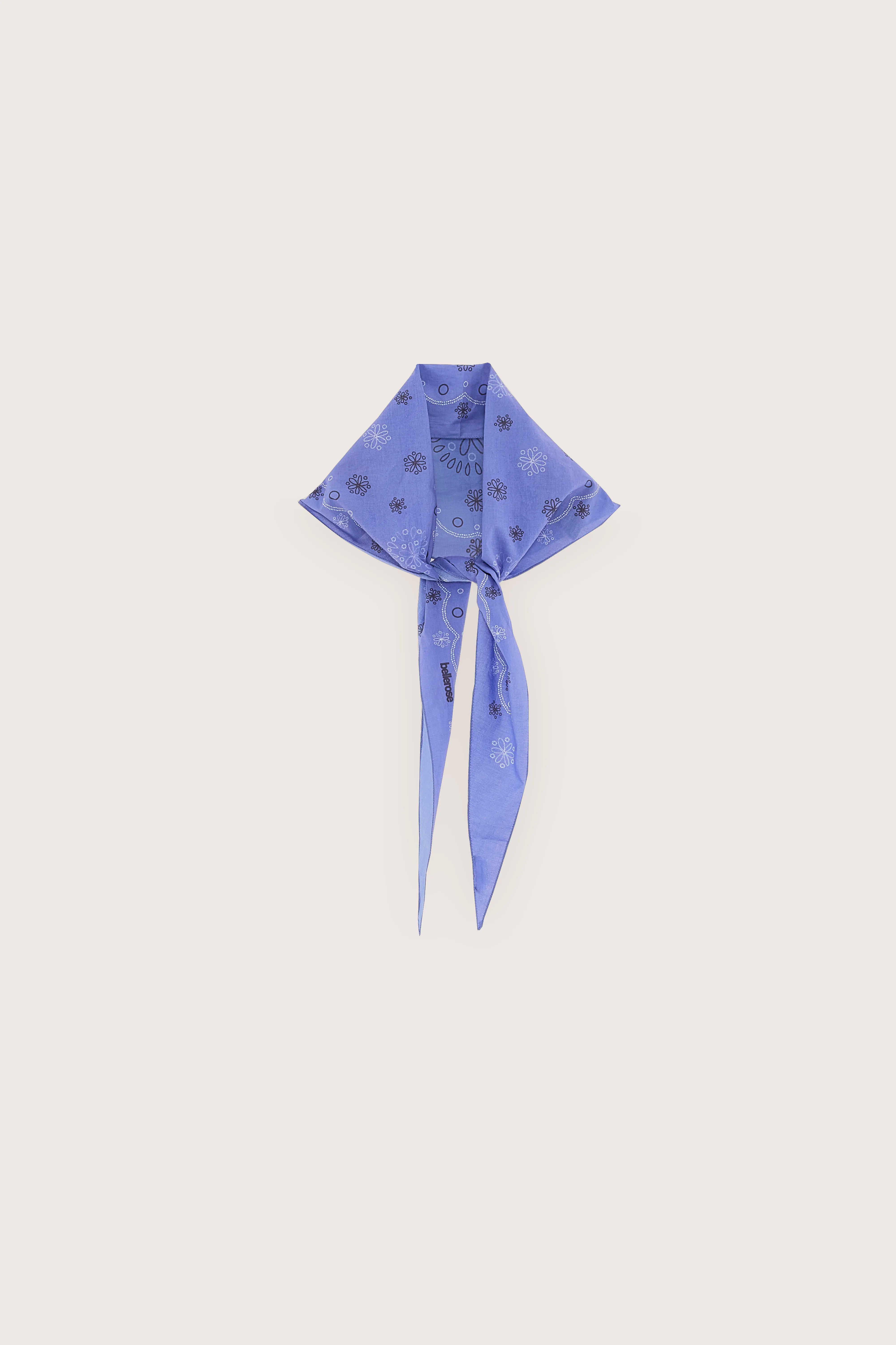 Sanan Scarf - Black / Iris bloom / White For Women | Bellerose